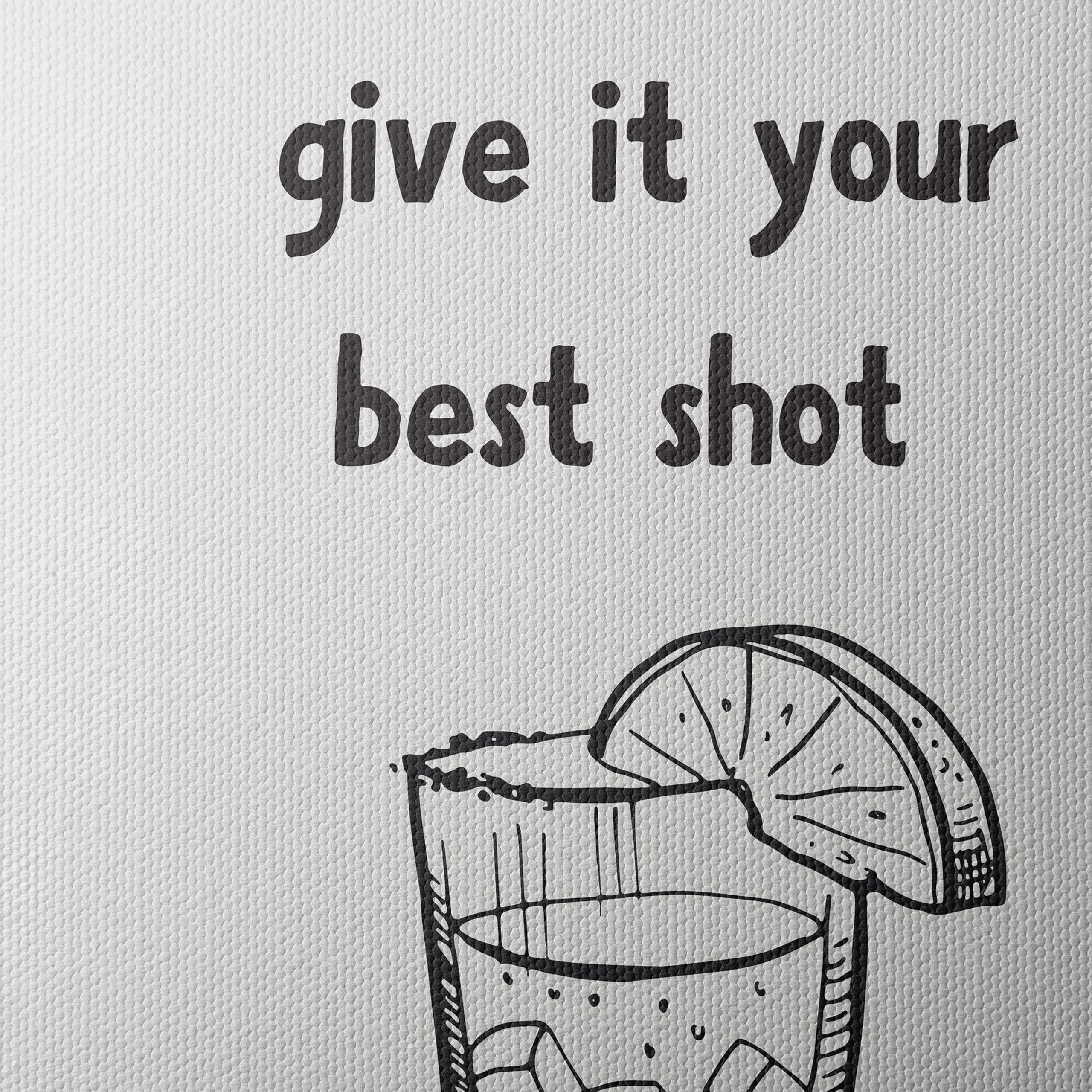 Cocktail Artwork with Motivational Quote - Image 4