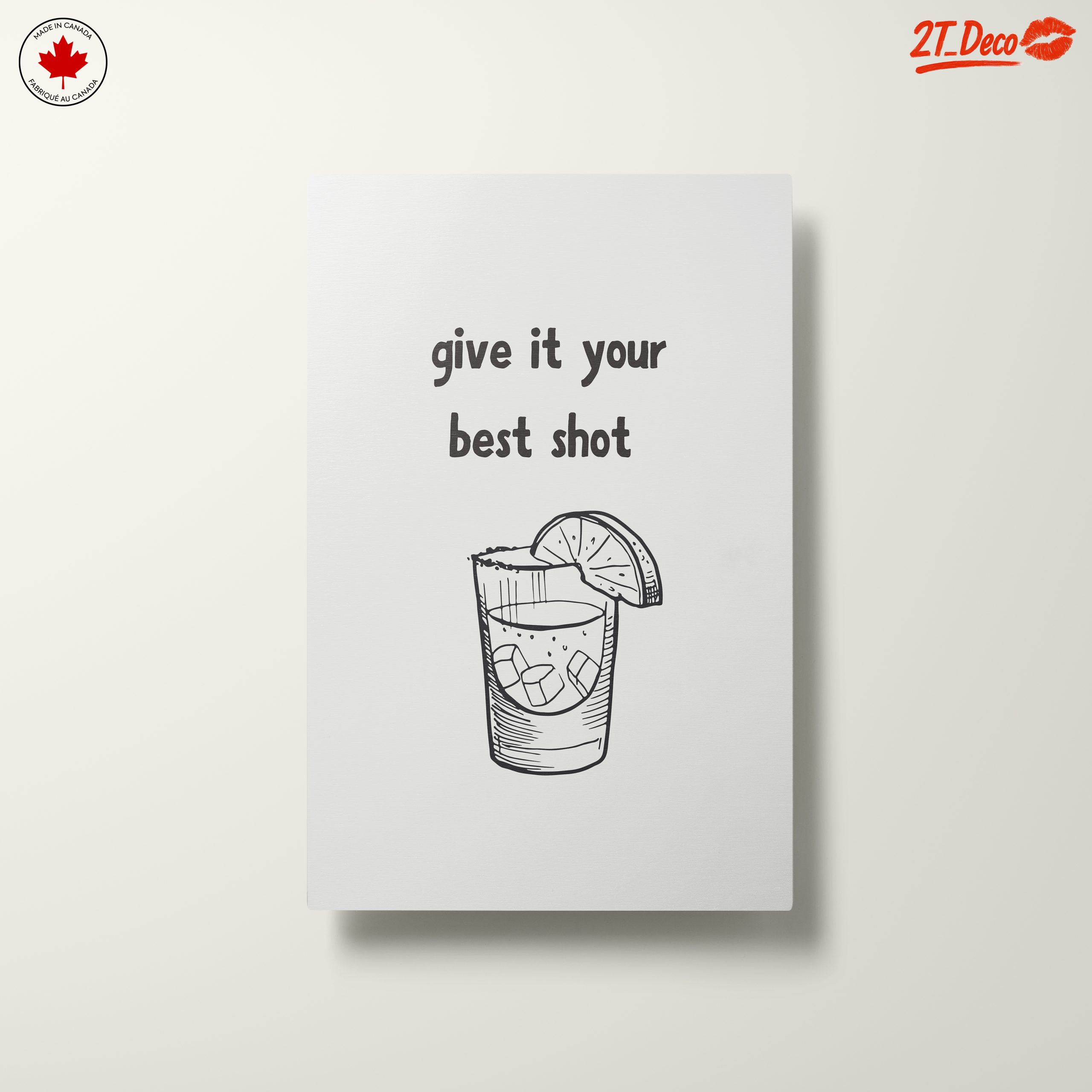 Cocktail Artwork with Motivational Quote - Image 10