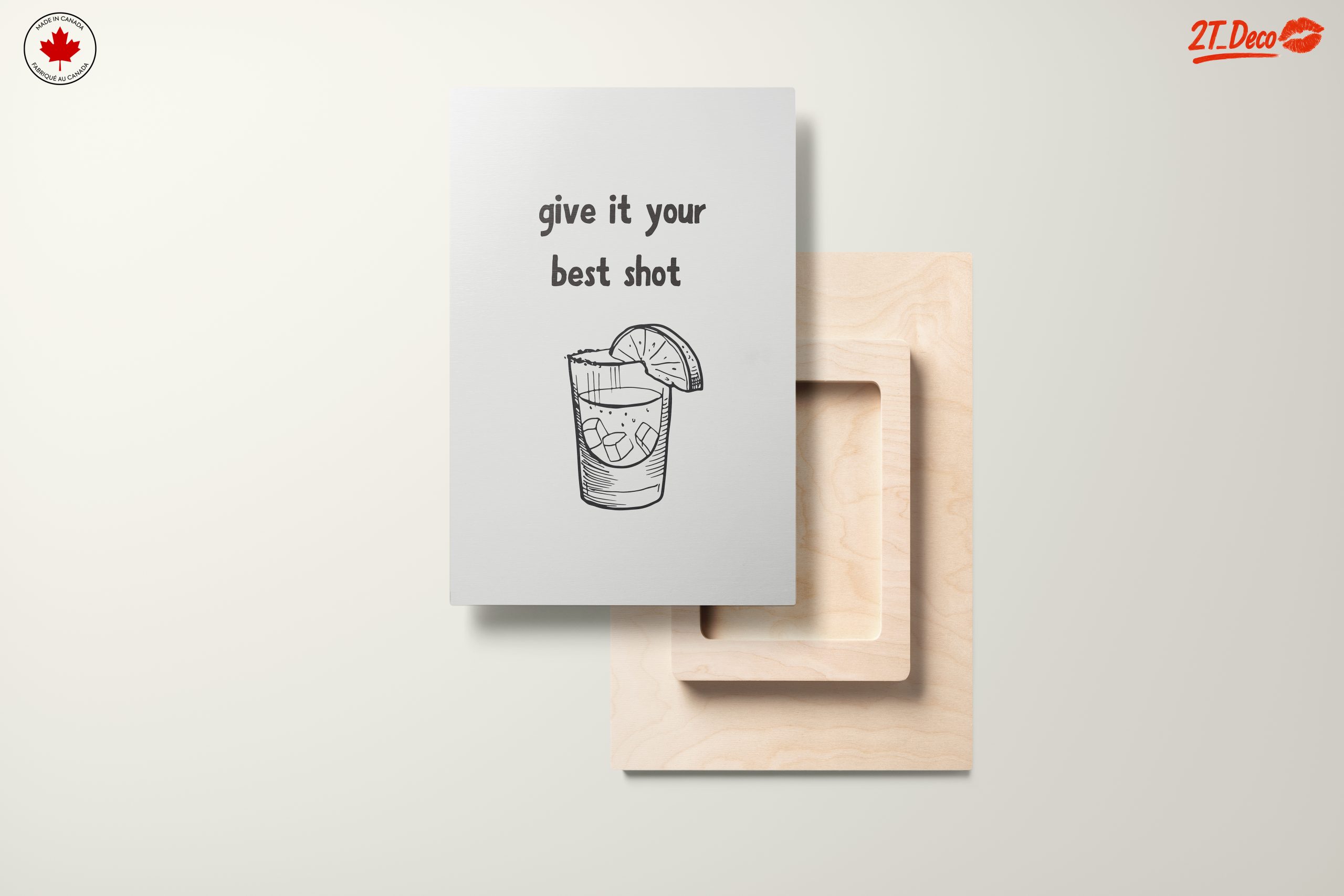 Cocktail Artwork with Motivational Quote - Image 11