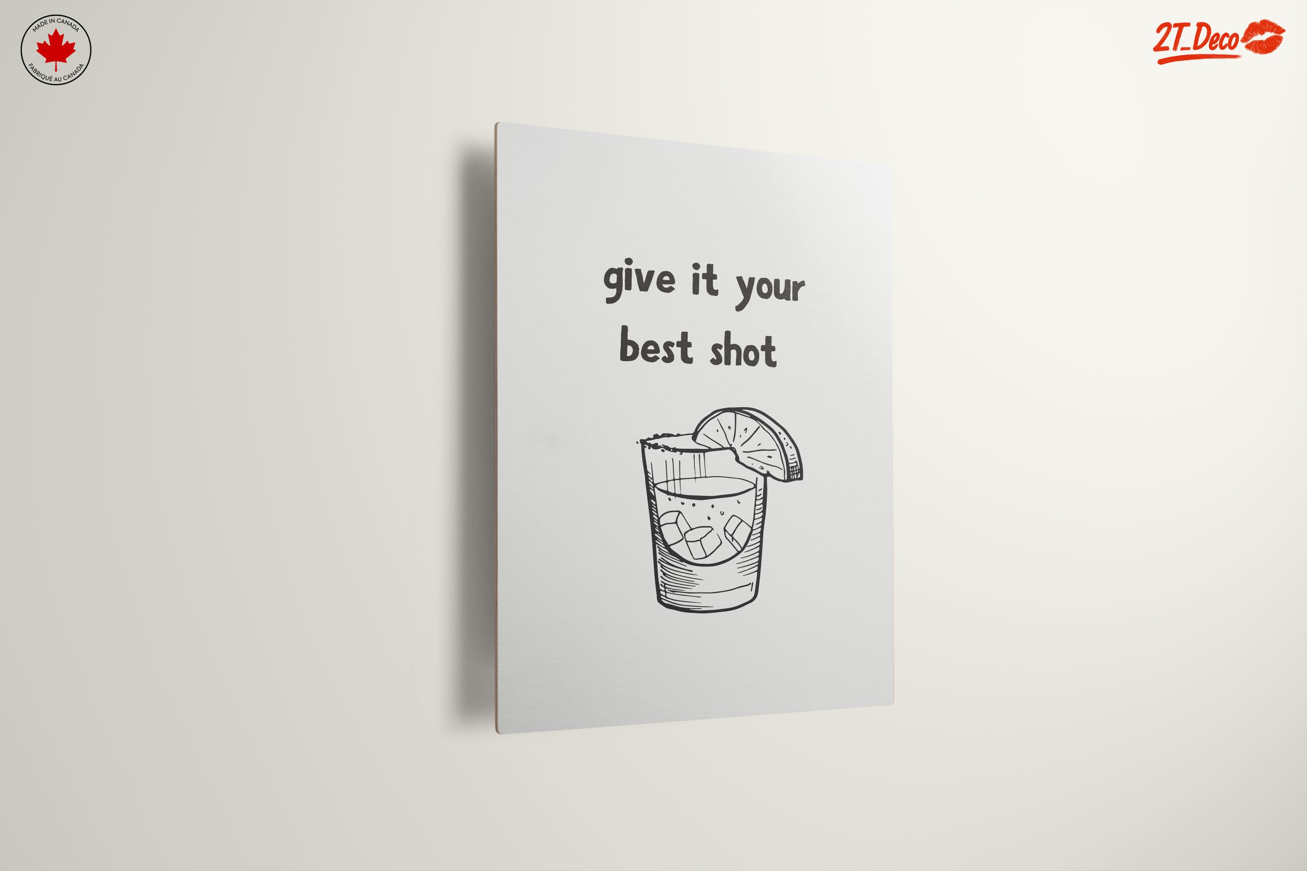 Cocktail Artwork with Motivational Quote - Image 13