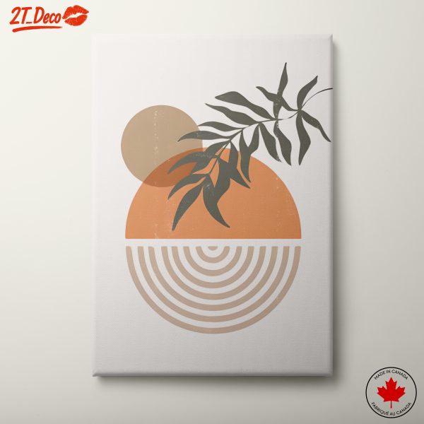 Abstract Botanical Artwork with Organic Shapes