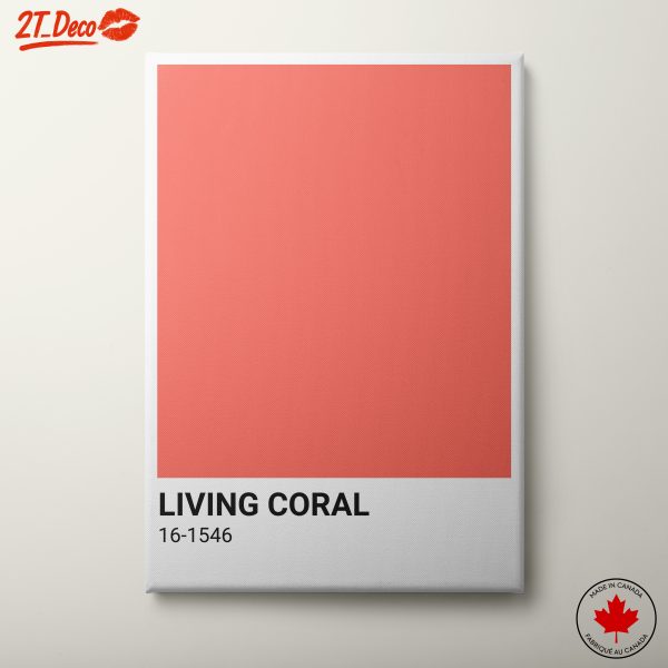 Colorful Abstract Cloud Art in Living Coral