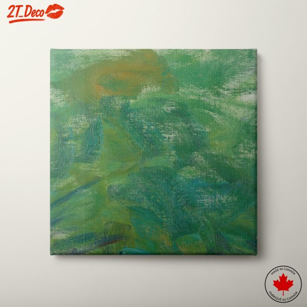 Vibrant Green Abstract Art