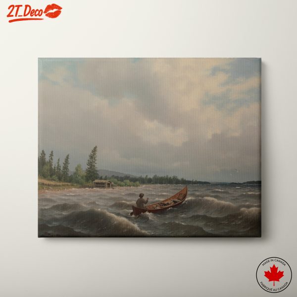 Serene Adventure Landscape with Canoe