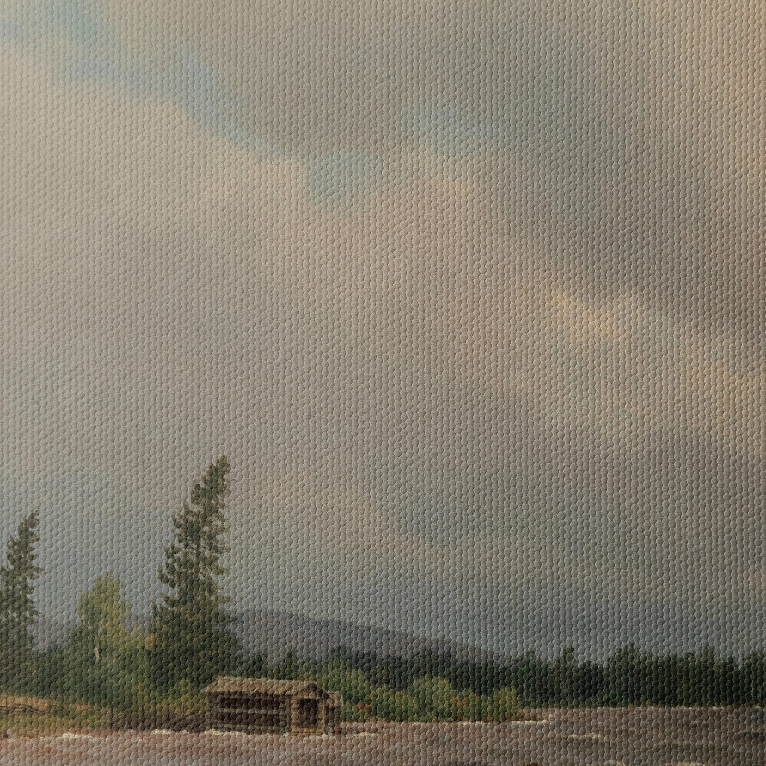 Serene Adventure Landscape with Canoe - Image 4