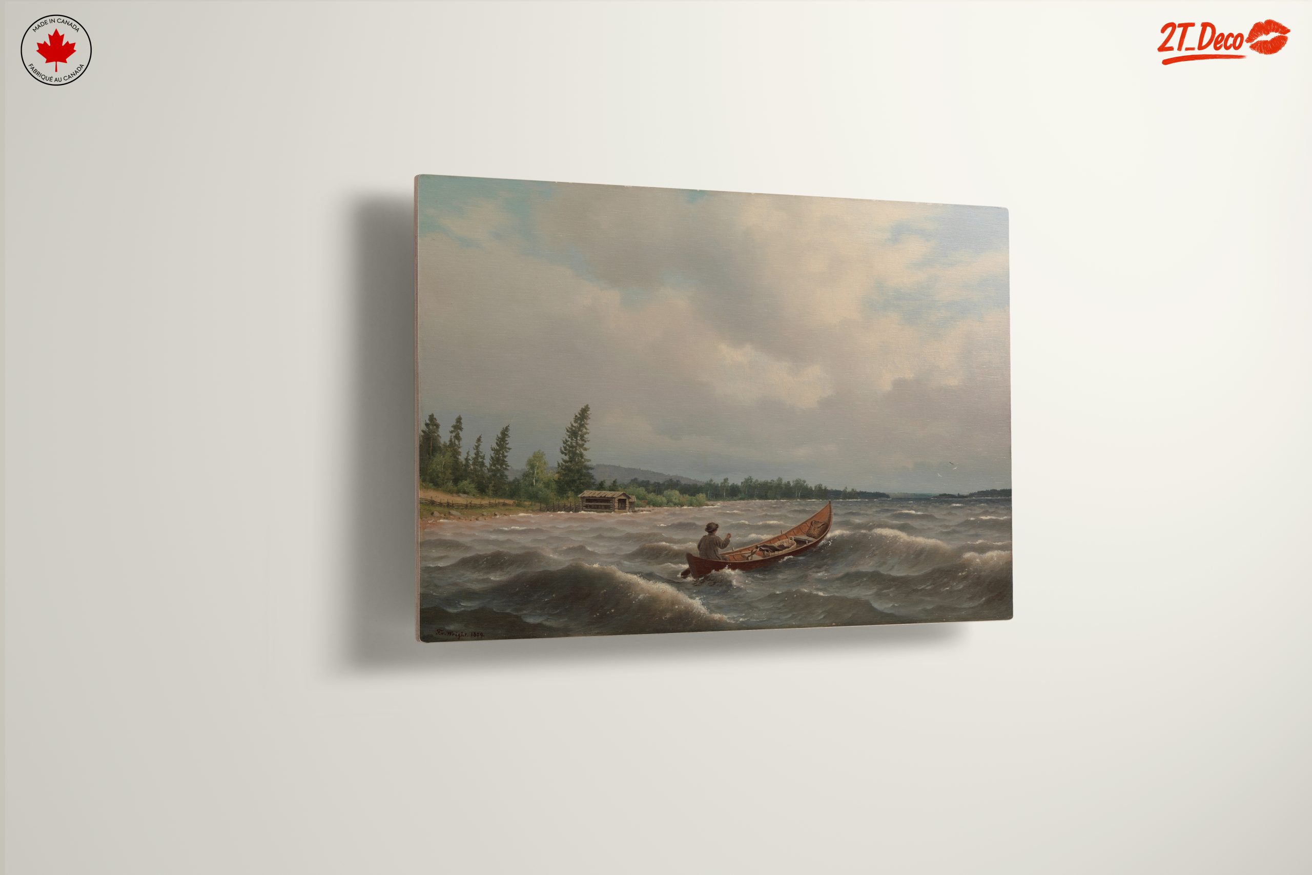 Serene Adventure Landscape with Canoe - Image 13