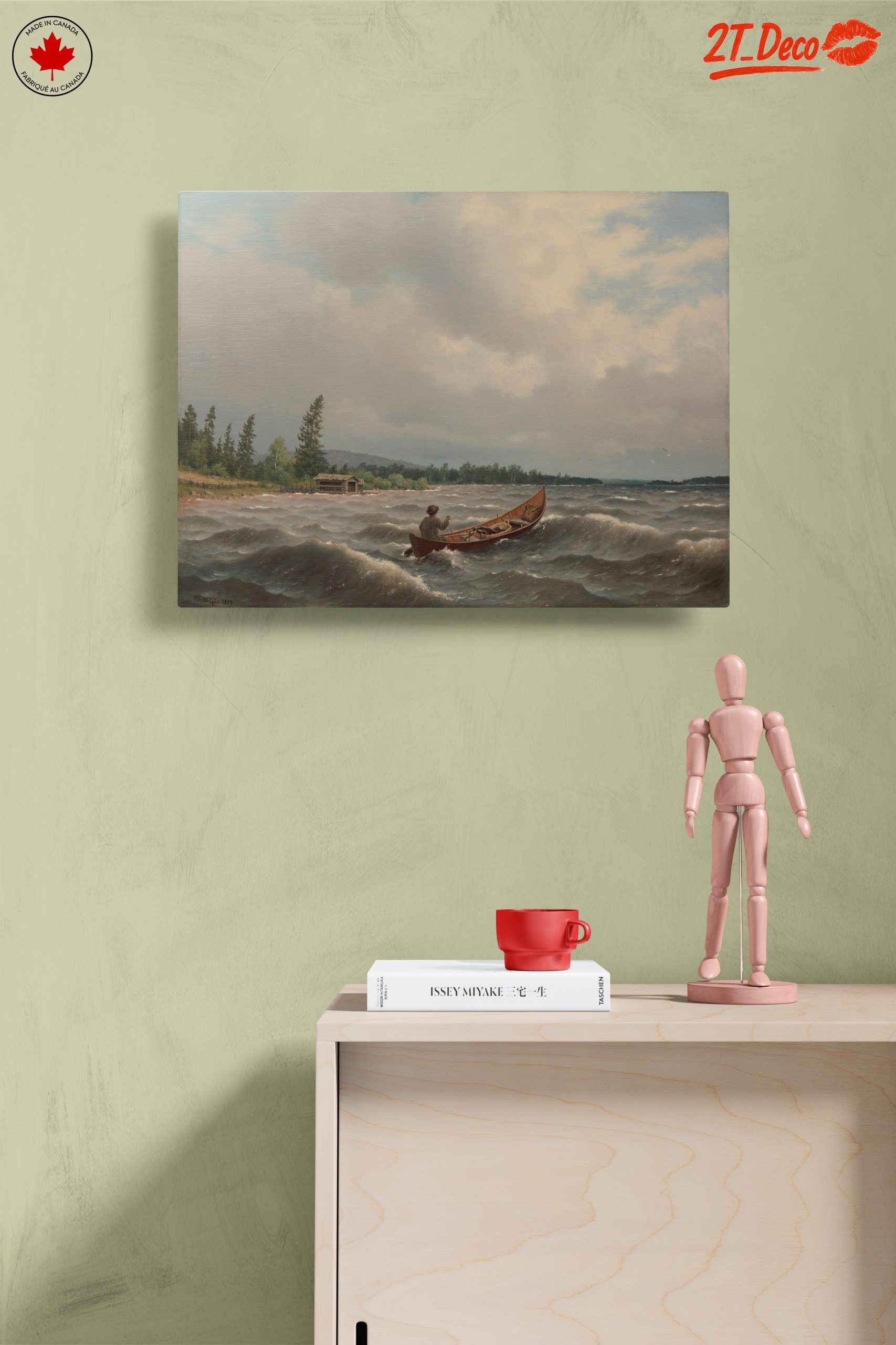 Serene Adventure Landscape with Canoe - Image 14