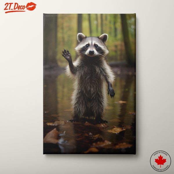 Playful Raccoon in Nature