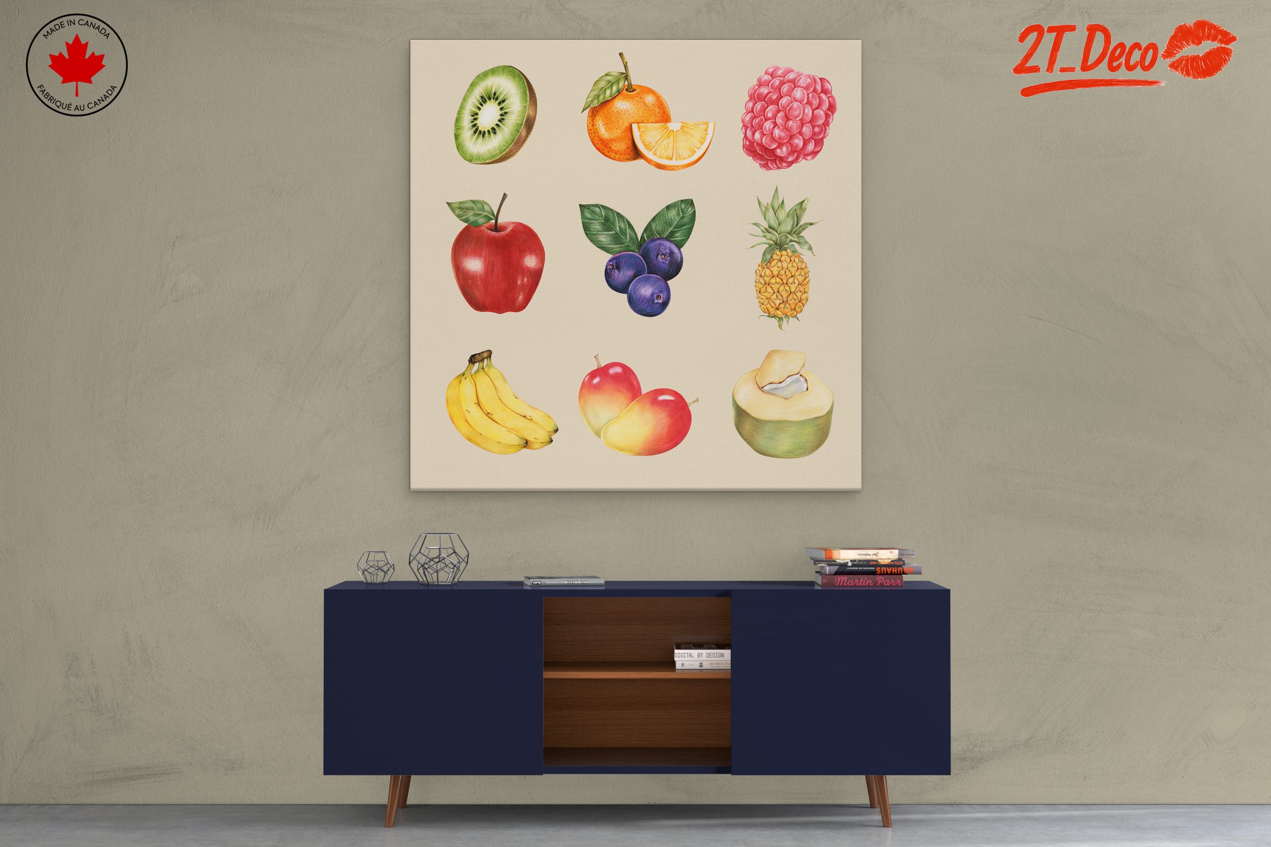 Colorful Abstract Fruit Art Composition 2 - Image 3