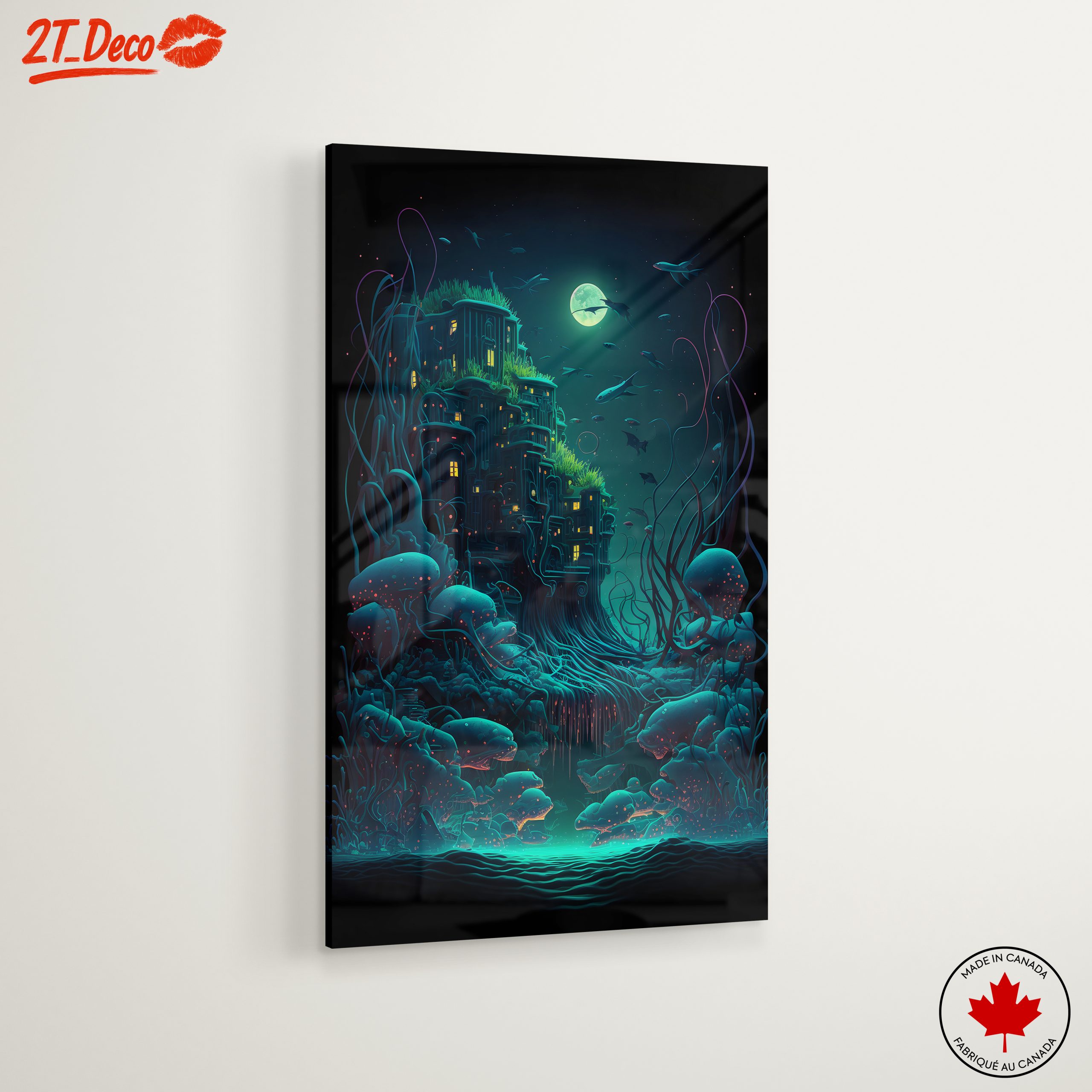 Mystical Underwater Landscape with Moonlight - Image 6