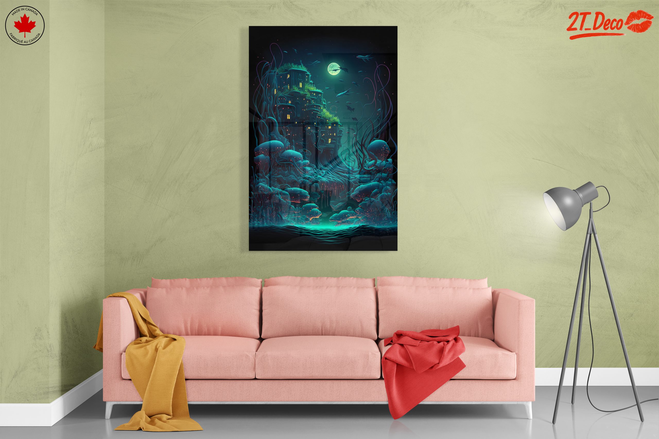 Mystical Underwater Landscape with Moonlight - Image 7