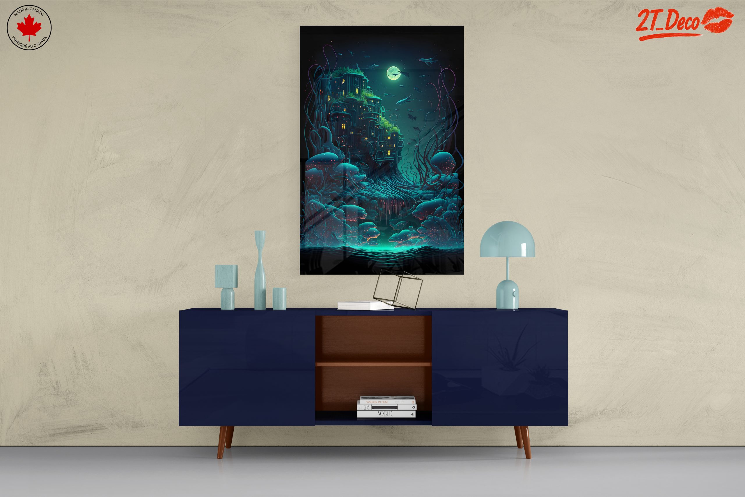 Mystical Underwater Landscape with Moonlight - Image 8