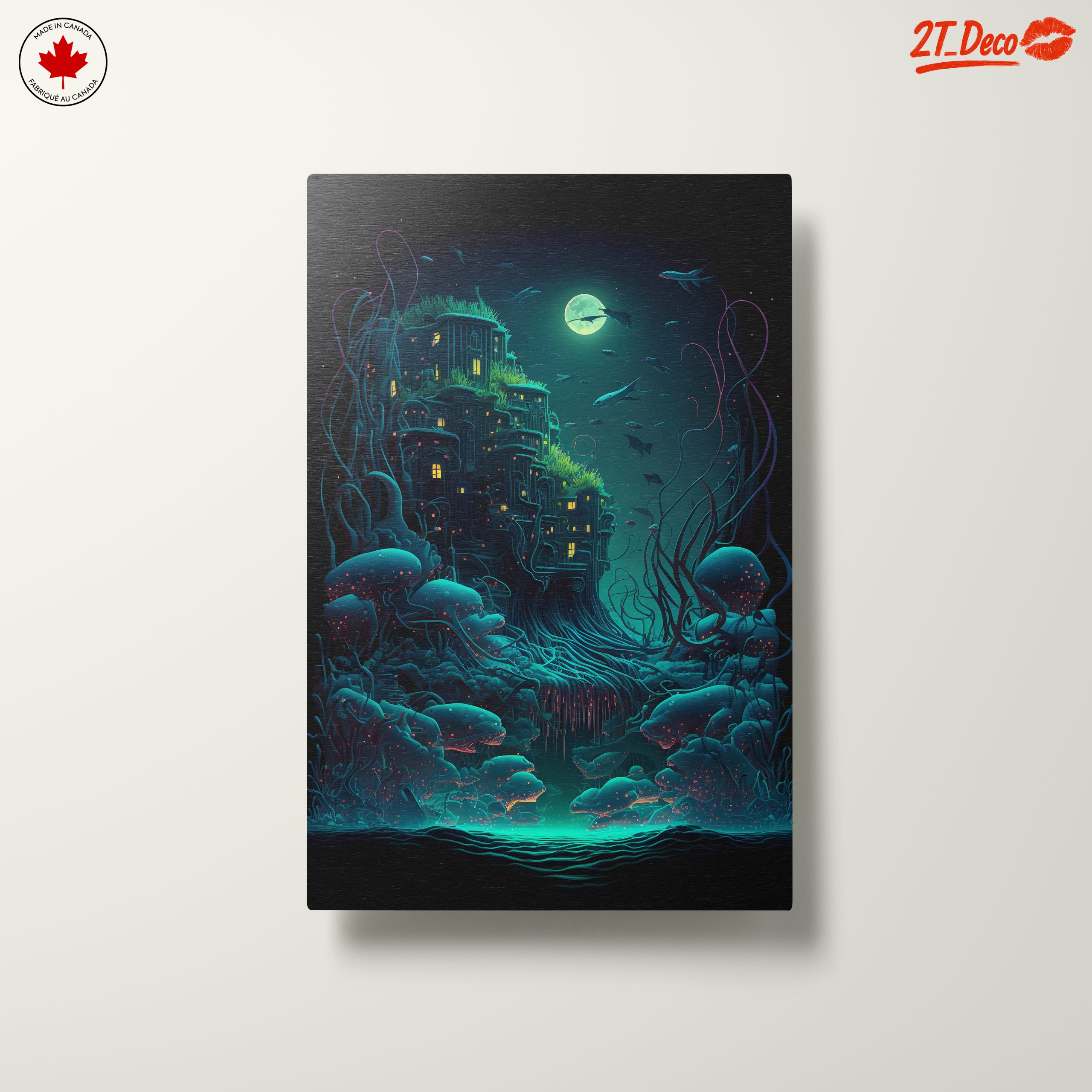 Mystical Underwater Landscape with Moonlight - Image 10