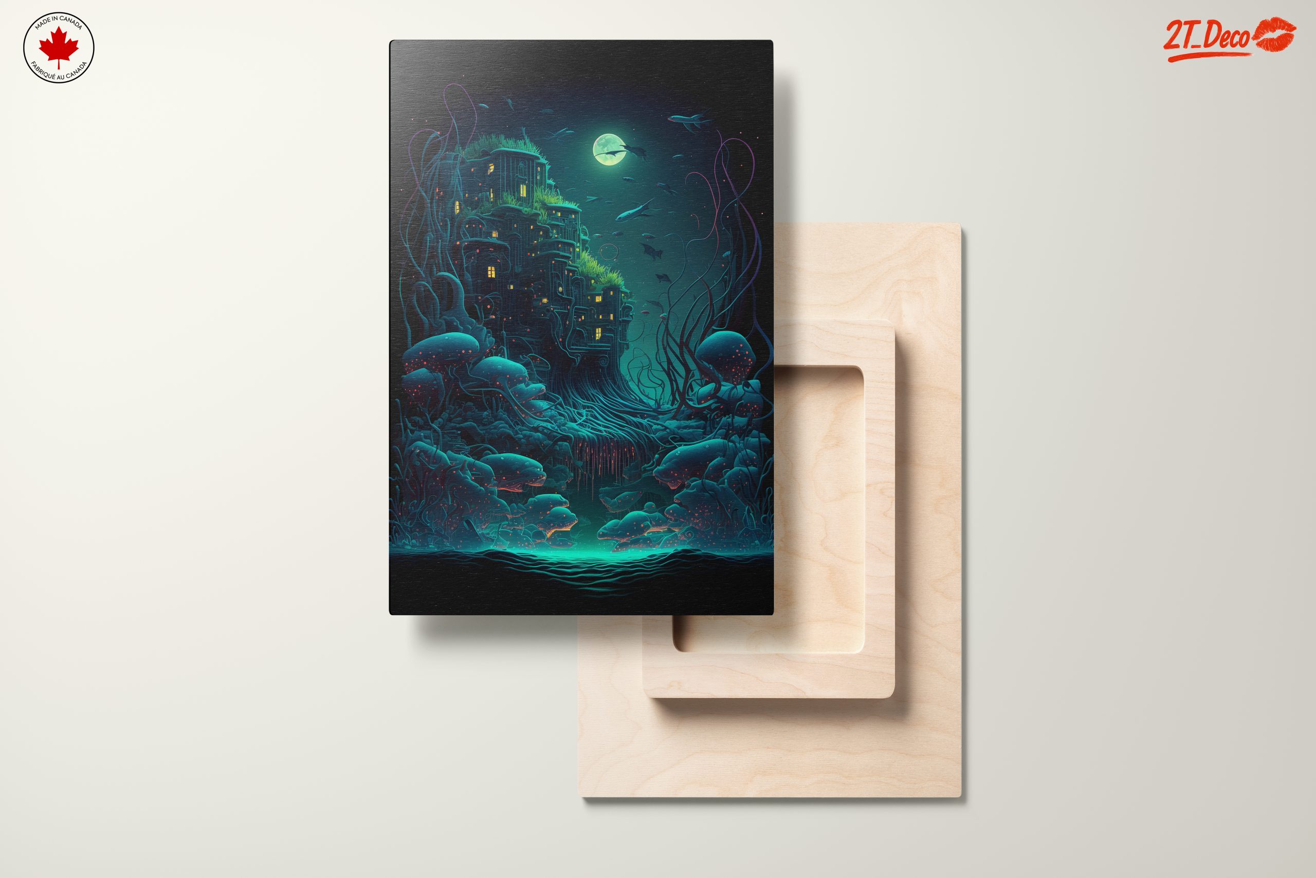 Mystical Underwater Landscape with Moonlight - Image 11
