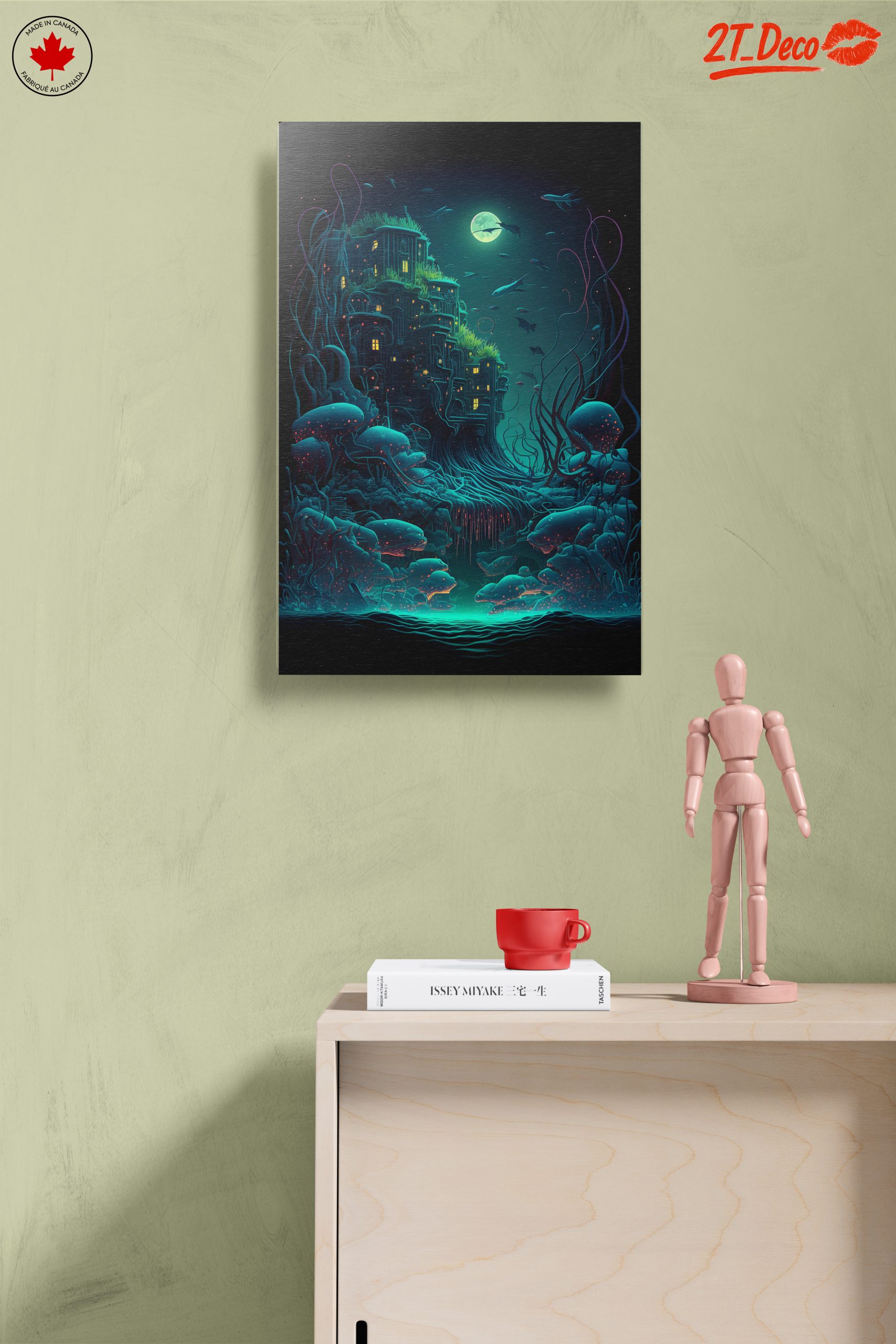 Mystical Underwater Landscape with Moonlight - Image 14
