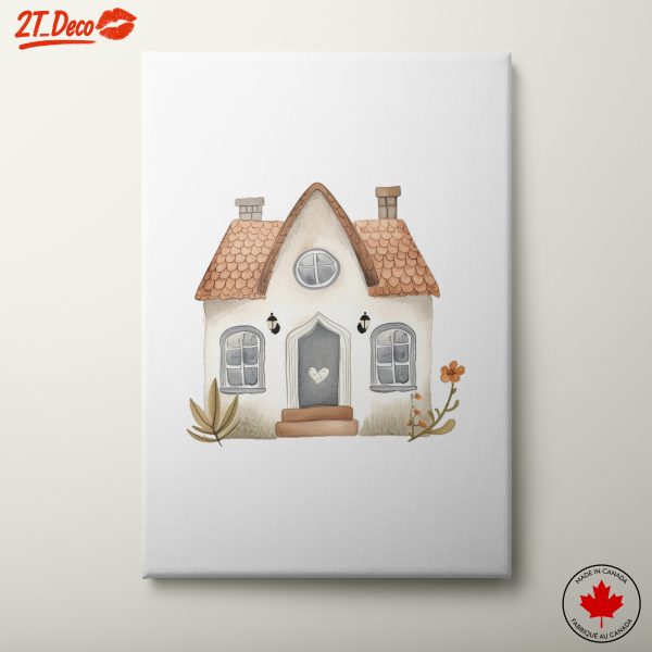 Cute Watercolor House Illustration