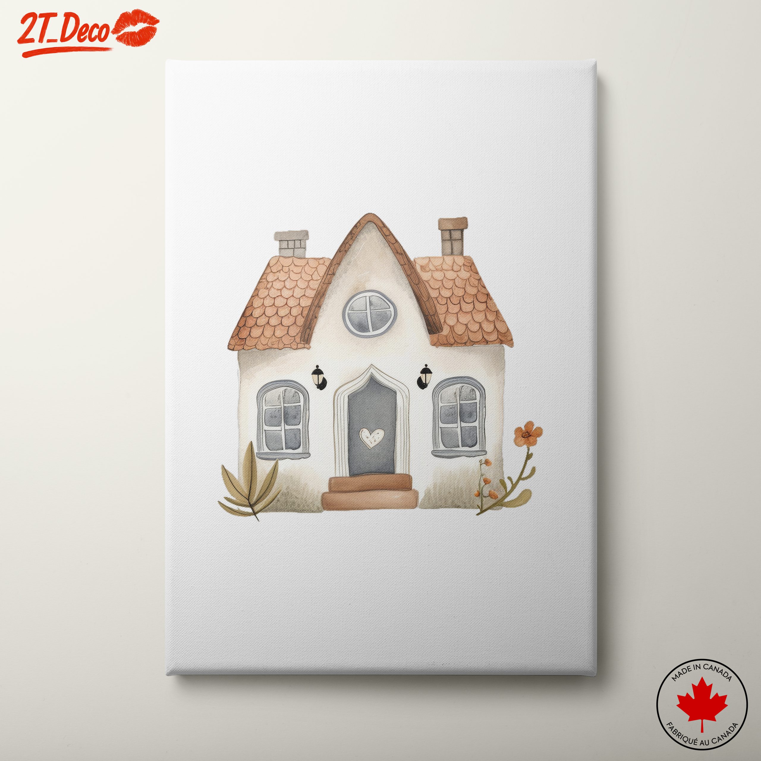 Cute Watercolor House Illustration