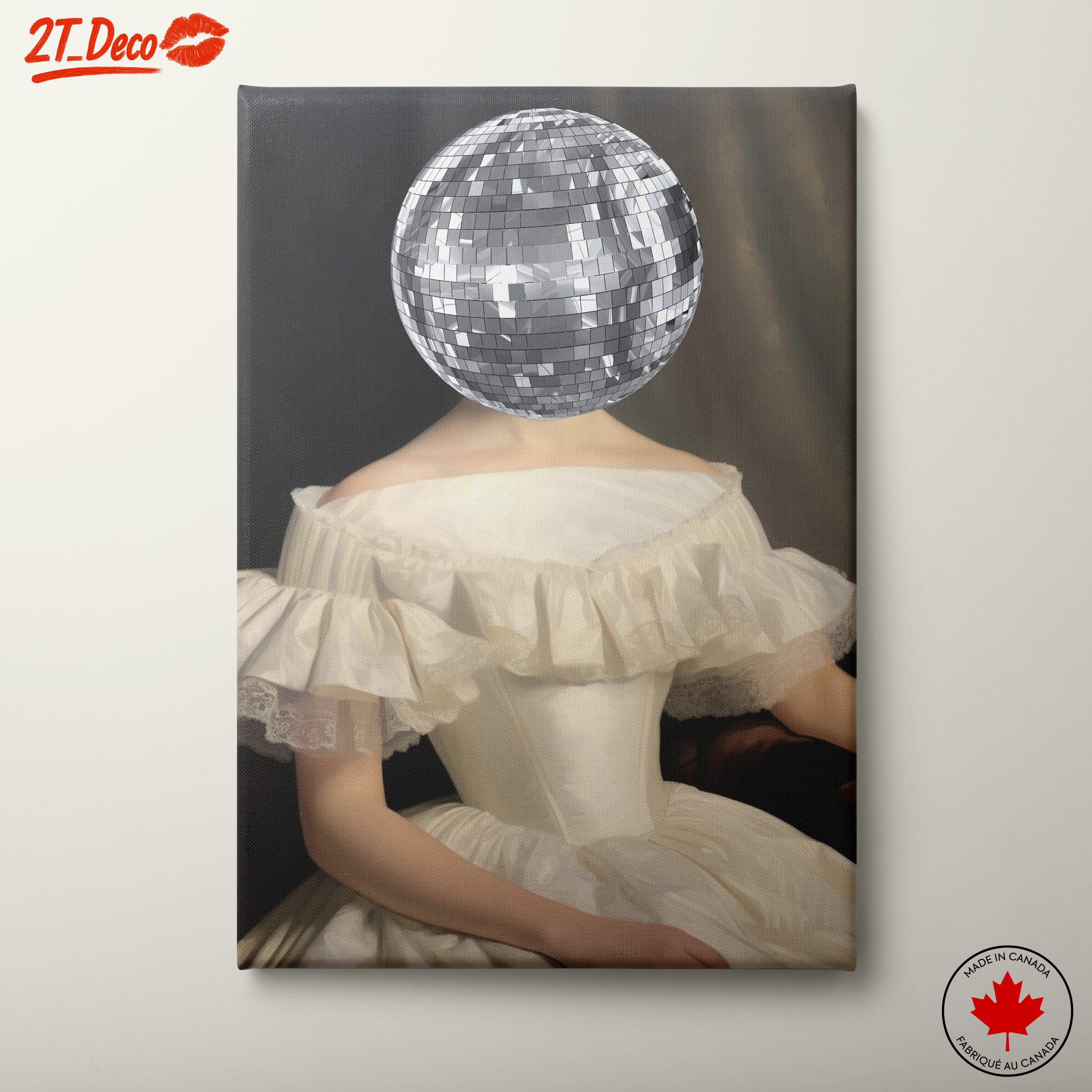 Contemporary Portrait with a Disco Ball Head