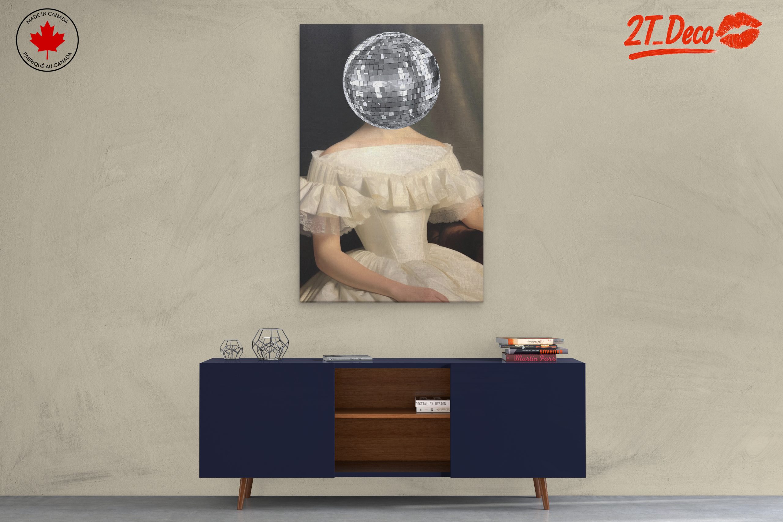 Contemporary Portrait with a Disco Ball Head - Image 3