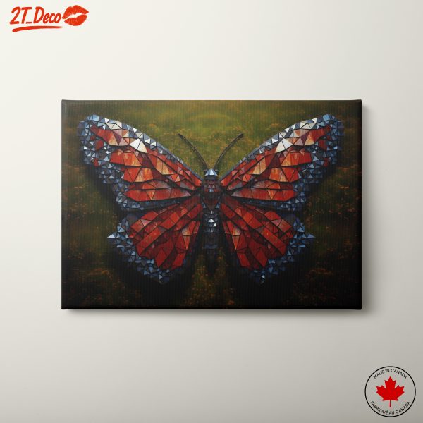 Geometric Butterfly Art in Rich Colors