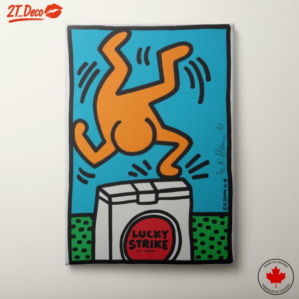 Playful Pop Art Representation with Lucky Strike Theme