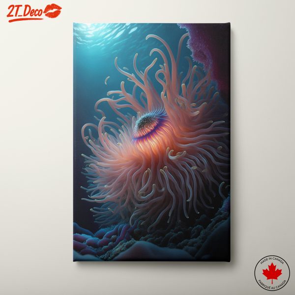 Abstract Marine Life with Colorful Sea Anemone