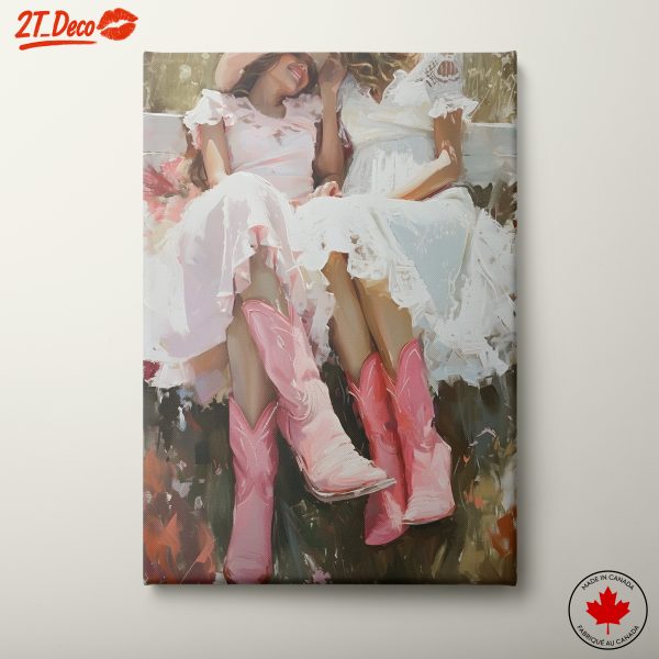 Charming Cowgirl Friendship Art