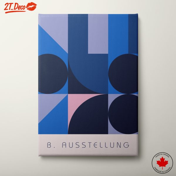 Geometric Abstract Art in Blue