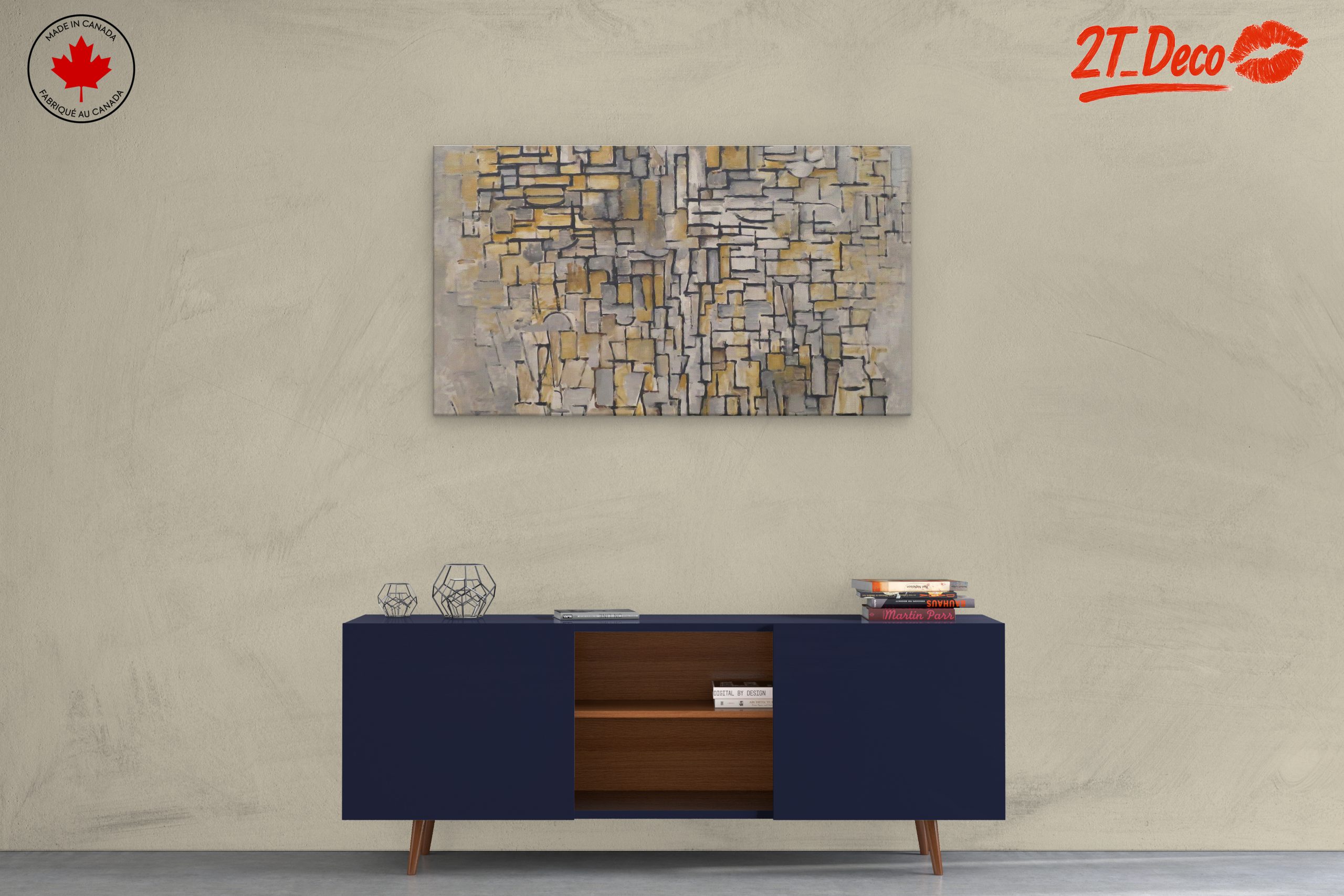 Geometric Abstract Composition in Muted Tones - Image 3