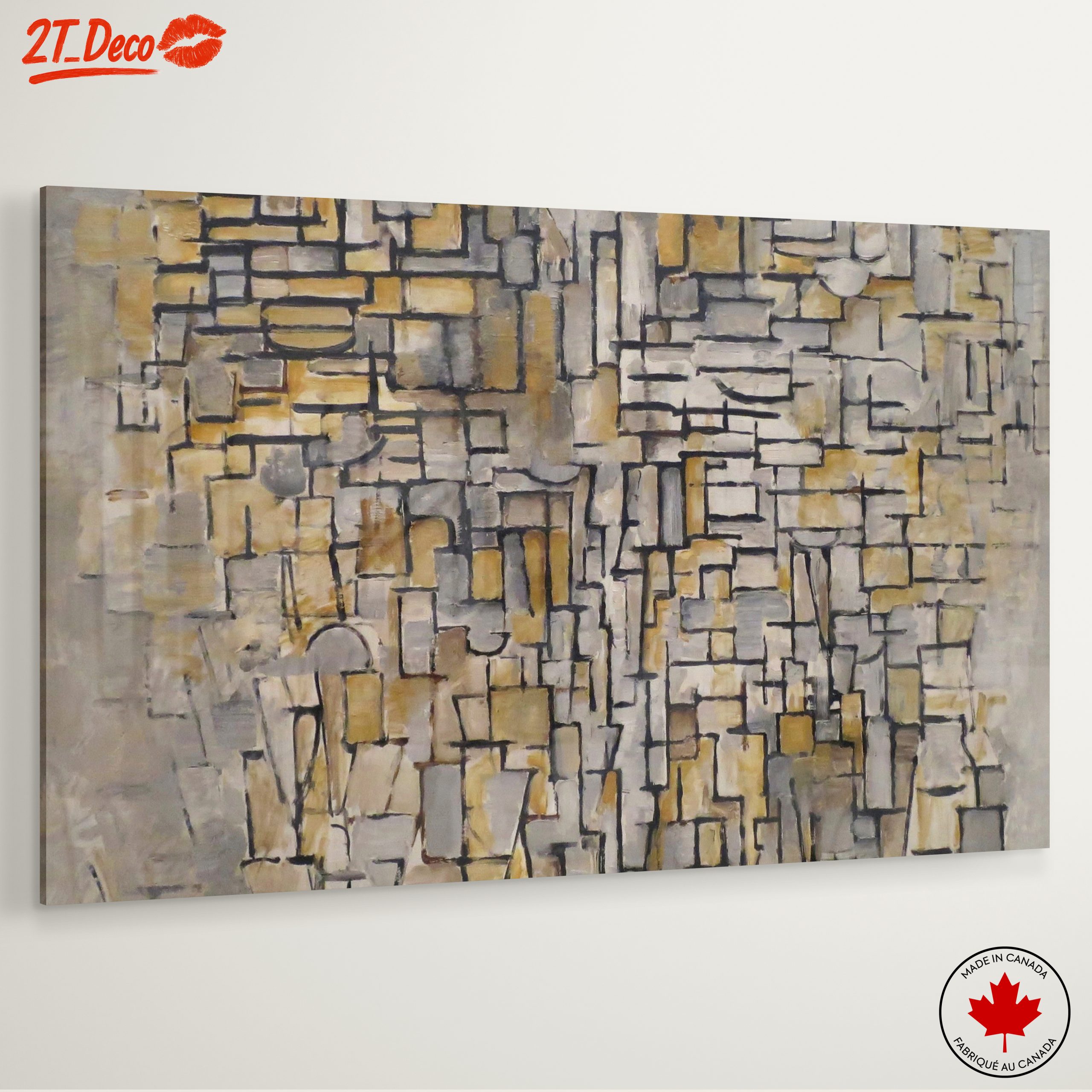Geometric Abstract Composition in Muted Tones - Image 6