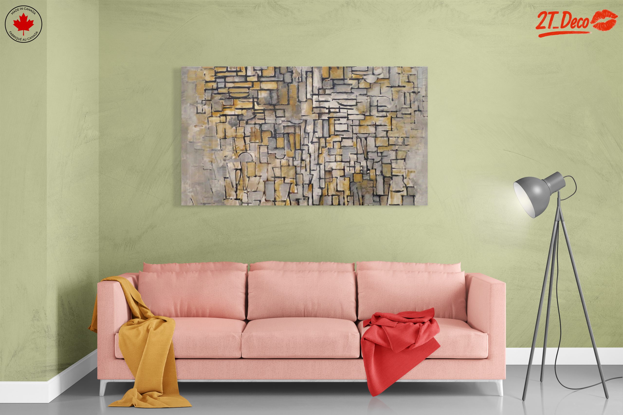 Geometric Abstract Composition in Muted Tones - Image 7