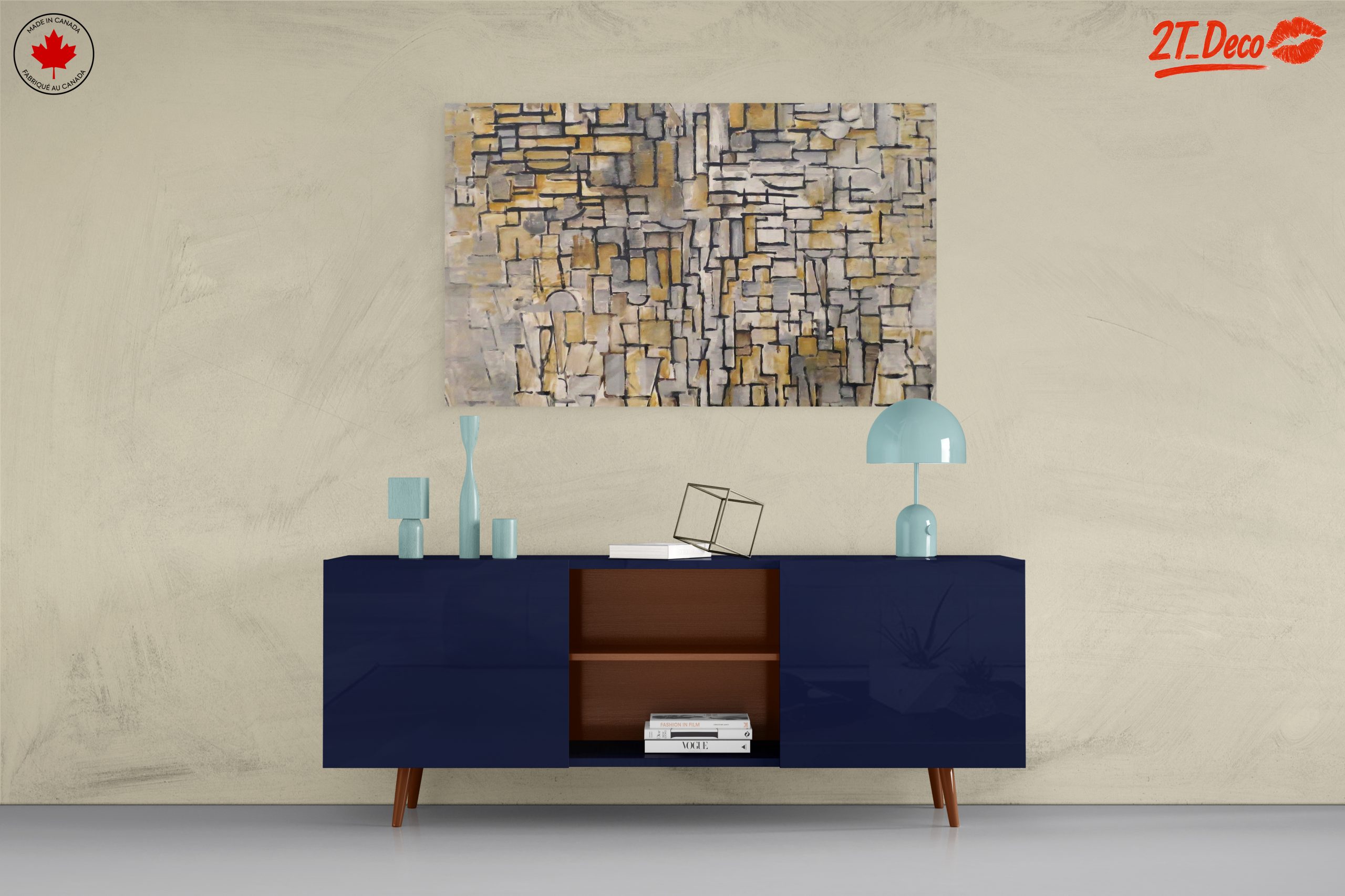 Geometric Abstract Composition in Muted Tones - Image 8