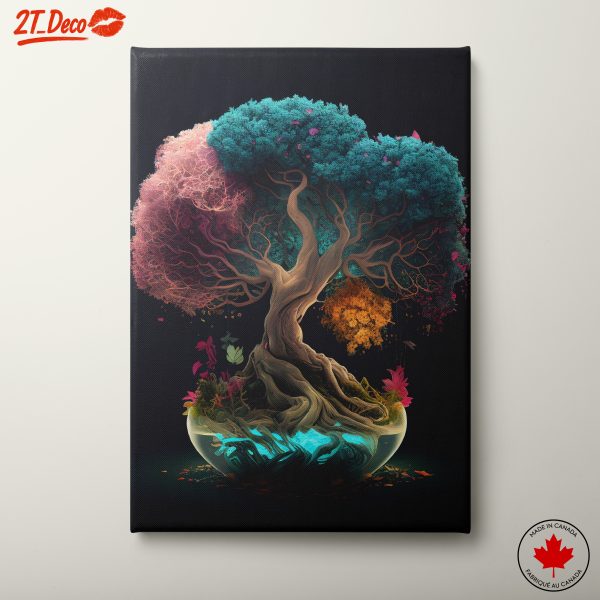 Vibrant Botanical Tree Art