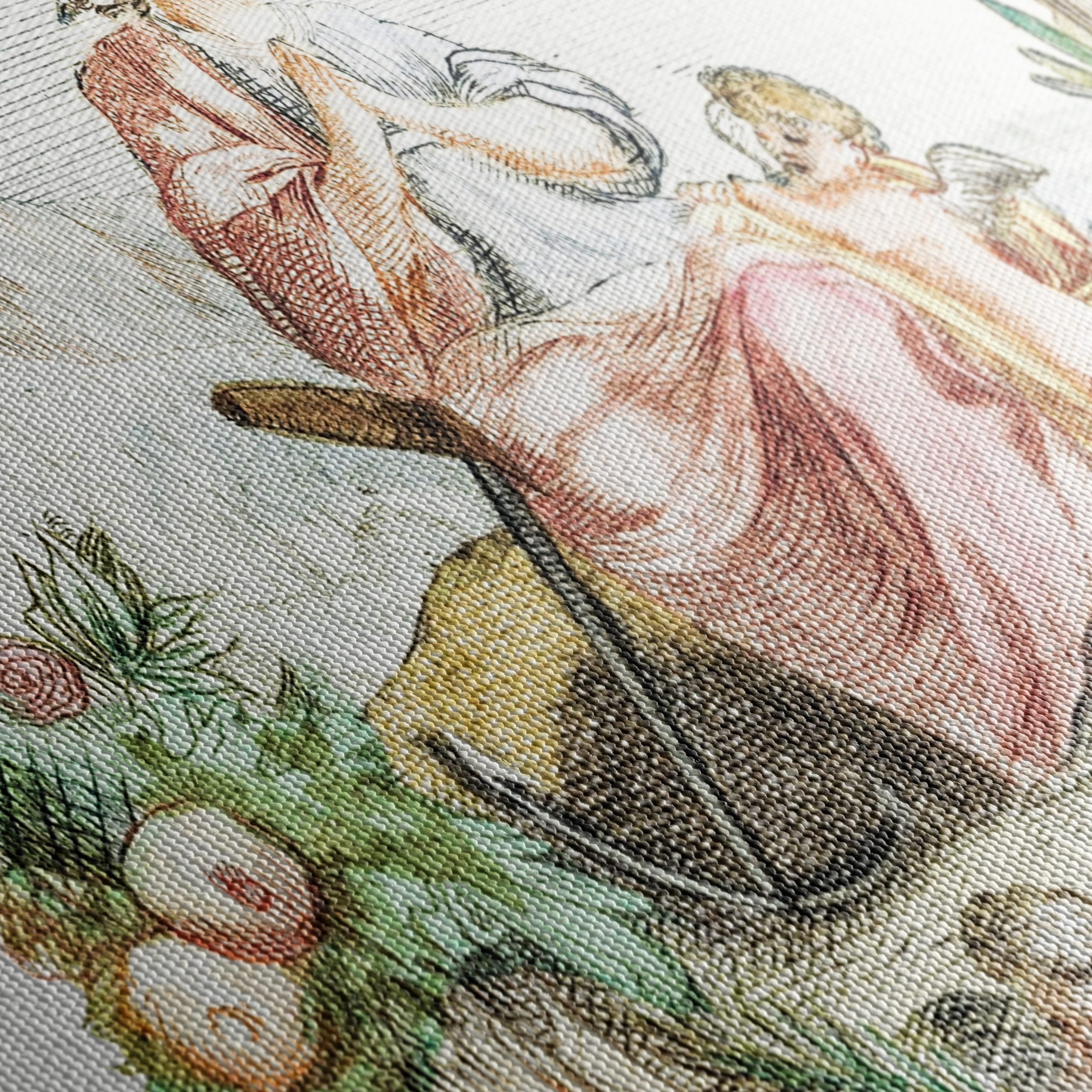 Classical Religious Figure Art with Cherubs - Image 5