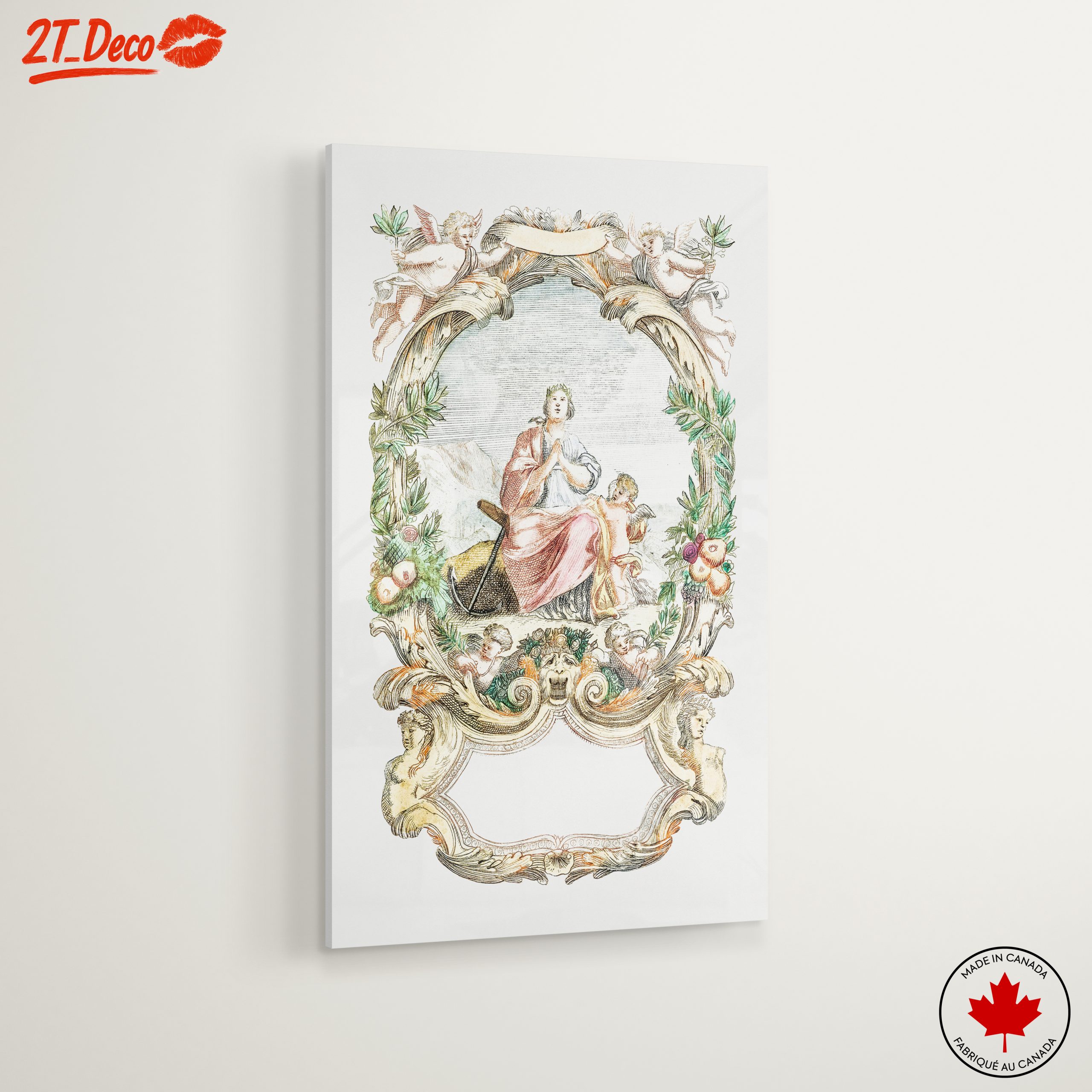 Classical Religious Figure Art with Cherubs - Image 6