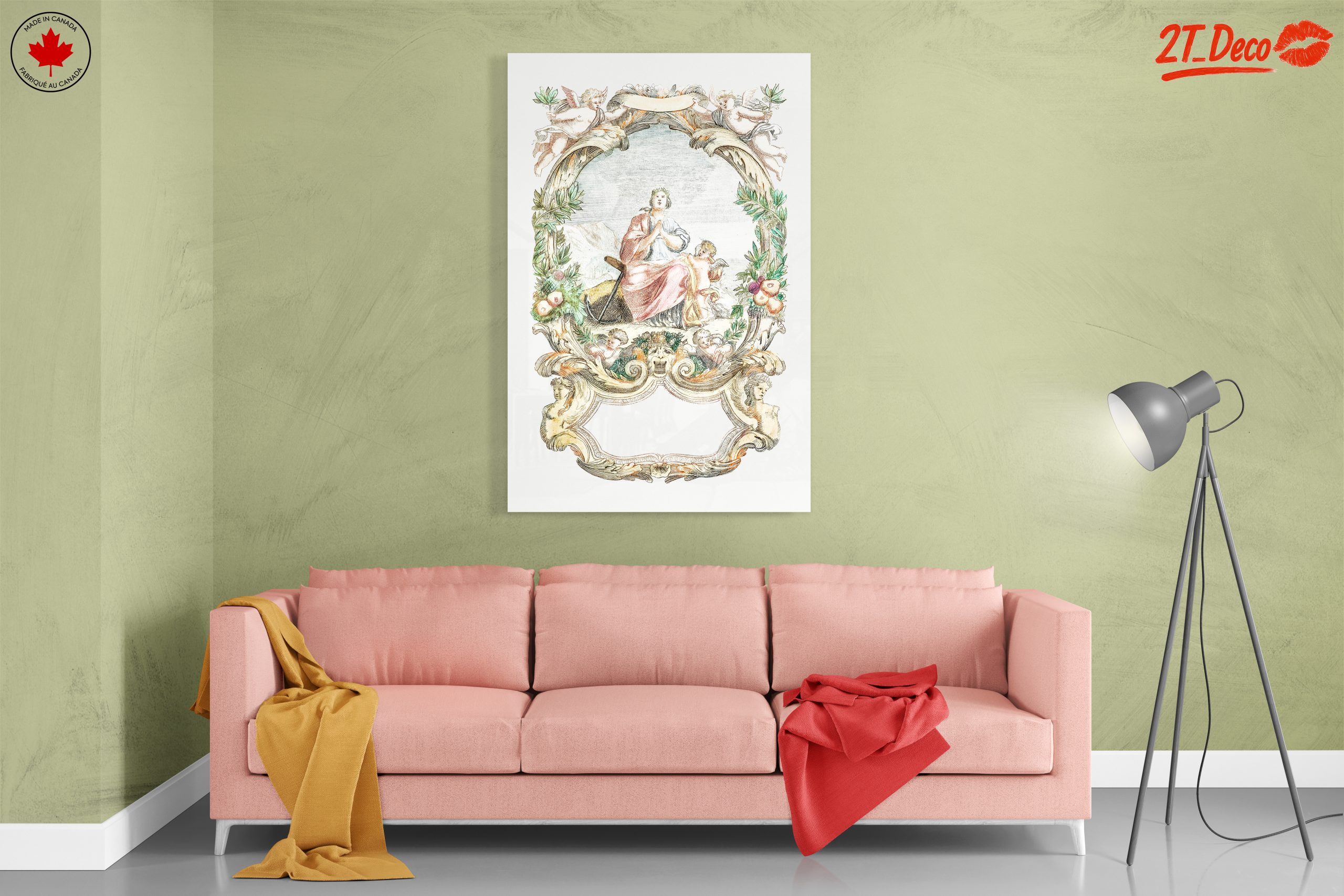 Classical Religious Figure Art with Cherubs - Image 7
