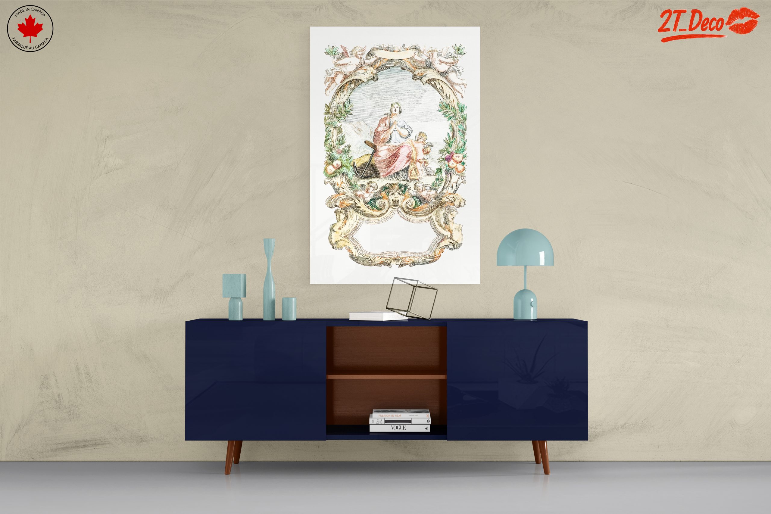 Classical Religious Figure Art with Cherubs - Image 8