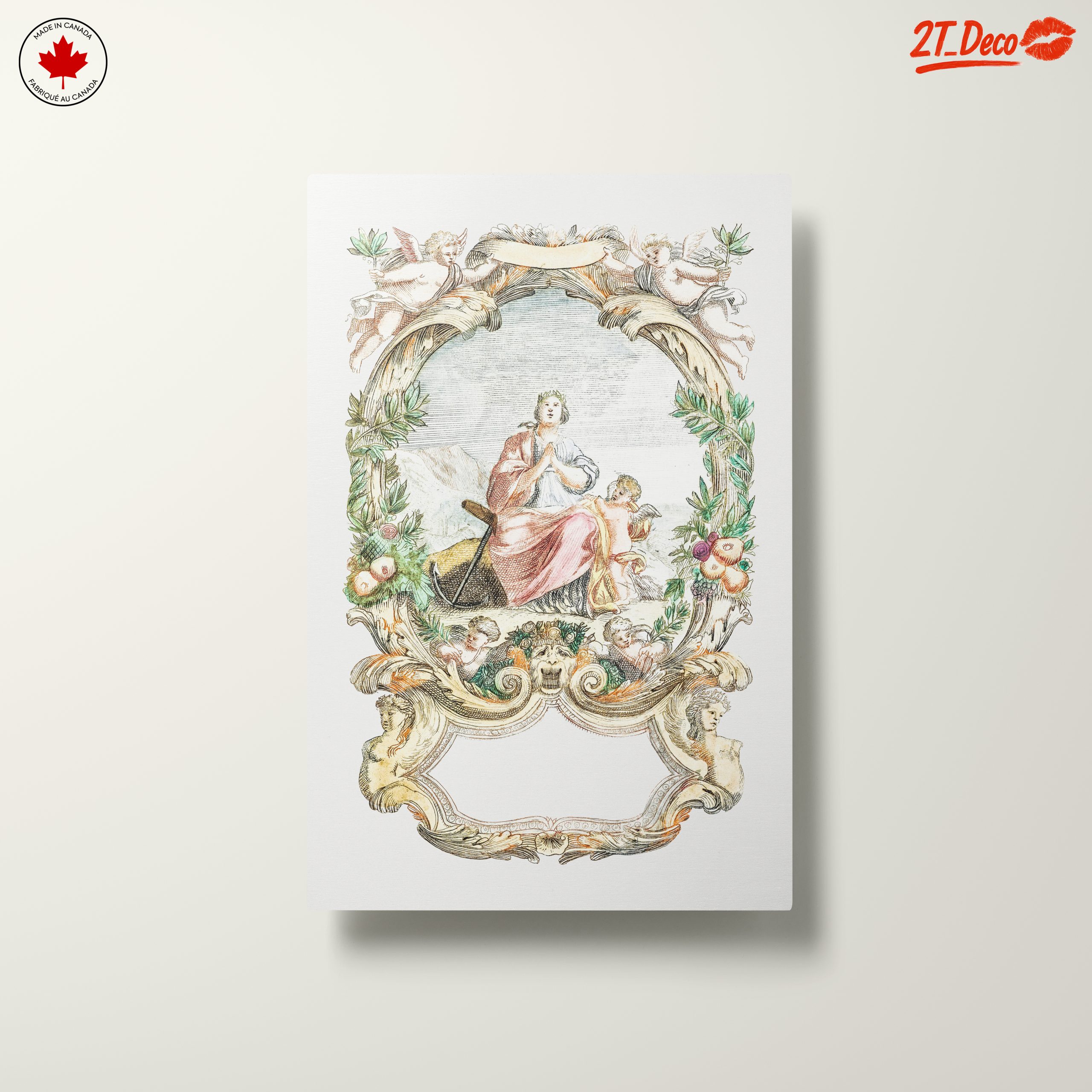 Classical Religious Figure Art with Cherubs - Image 10