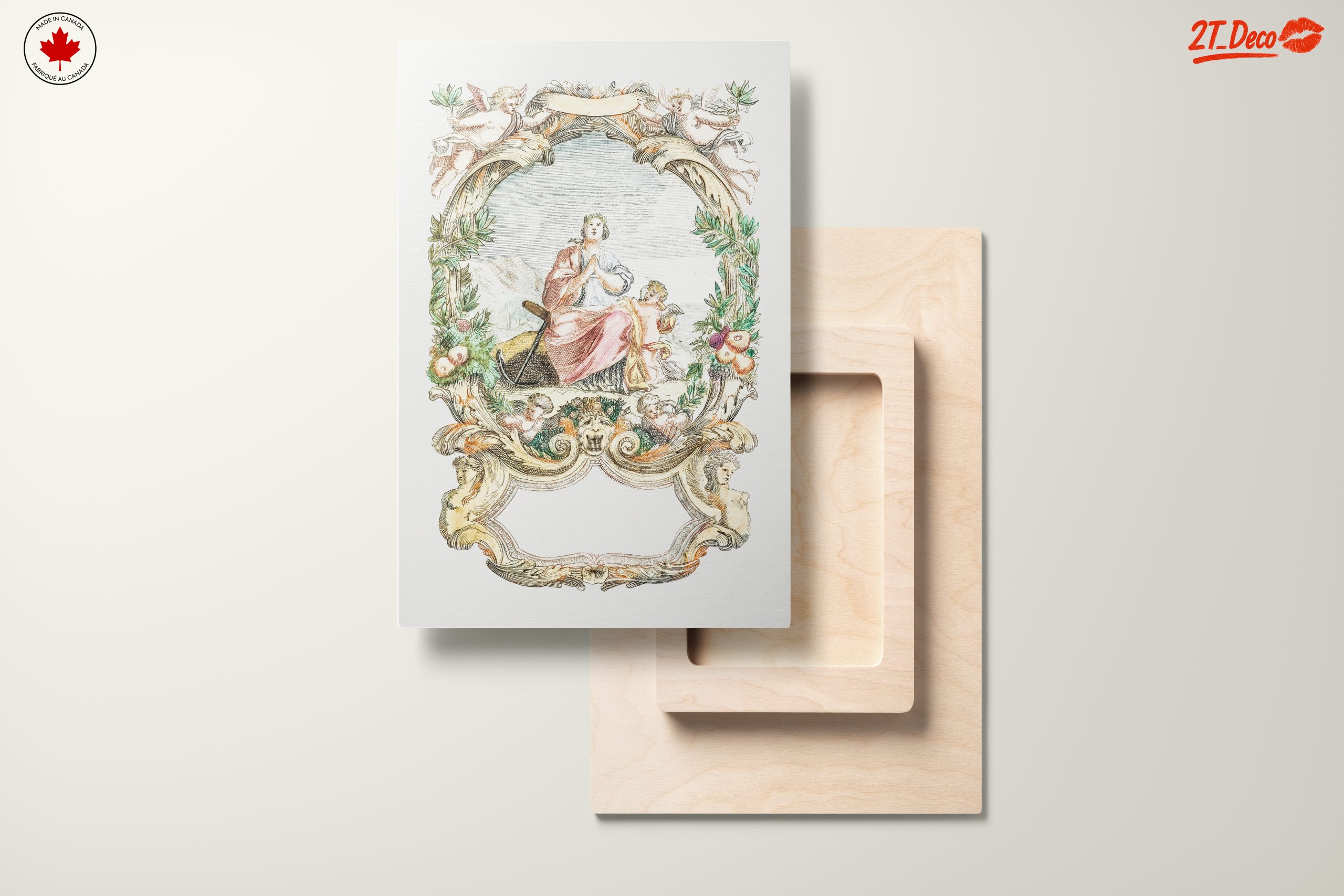 Classical Religious Figure Art with Cherubs - Image 11