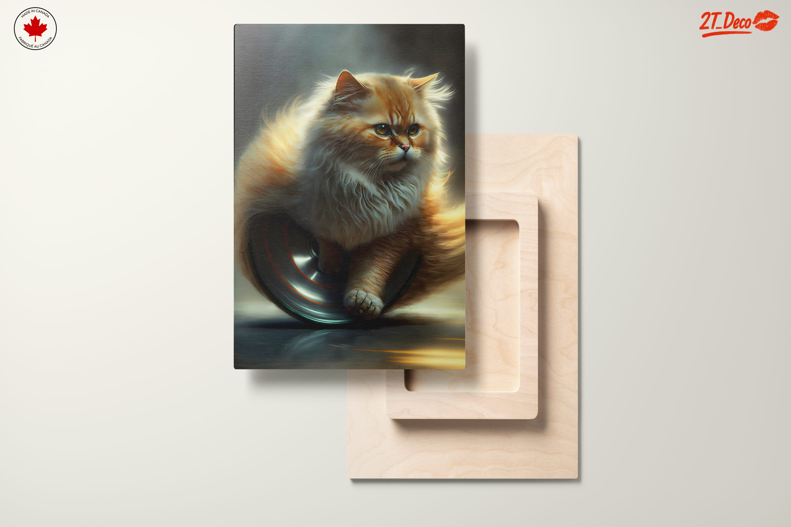 Fluffy Cat on a Silver Wheel - Image 11