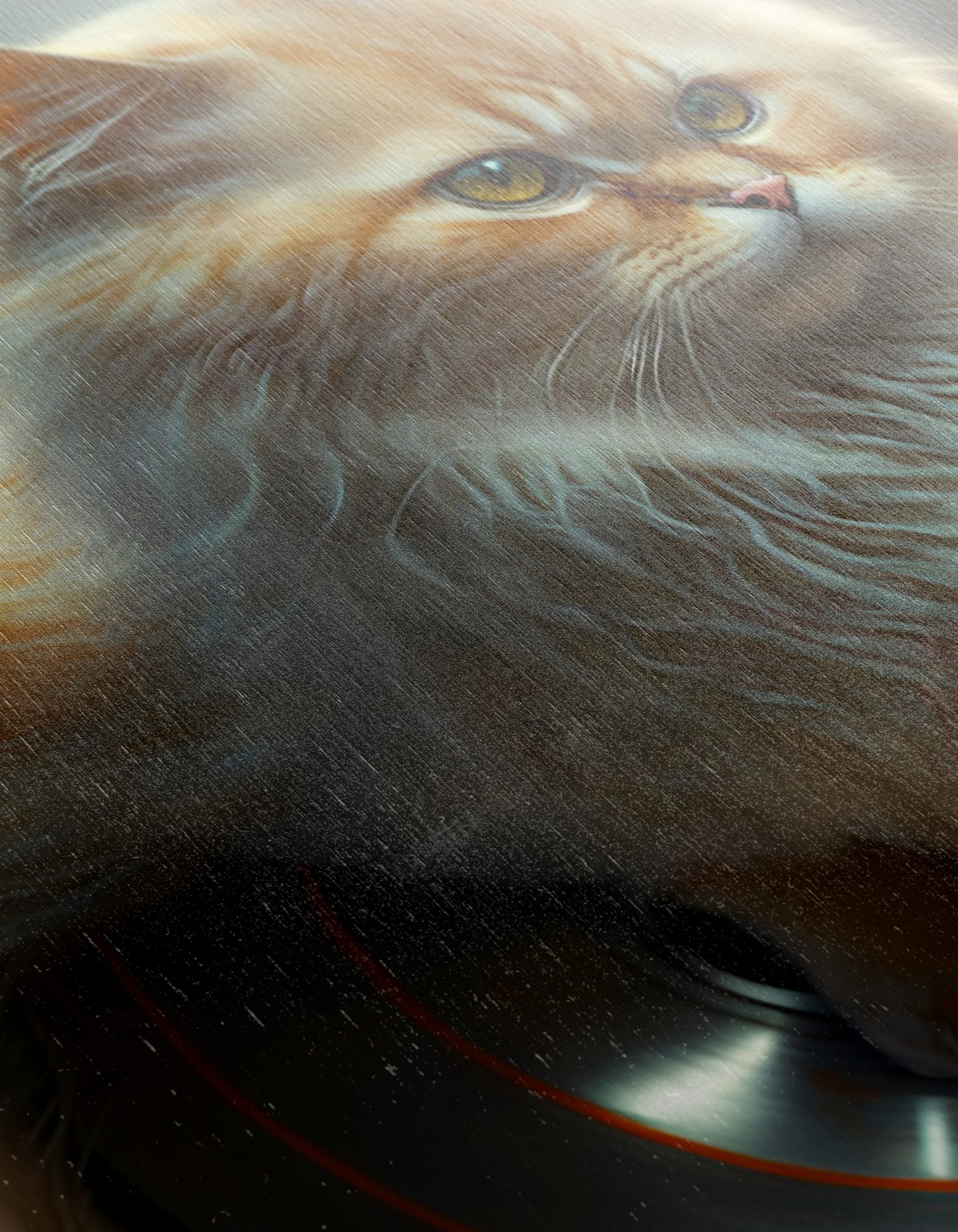 Fluffy Cat on a Silver Wheel - Image 12