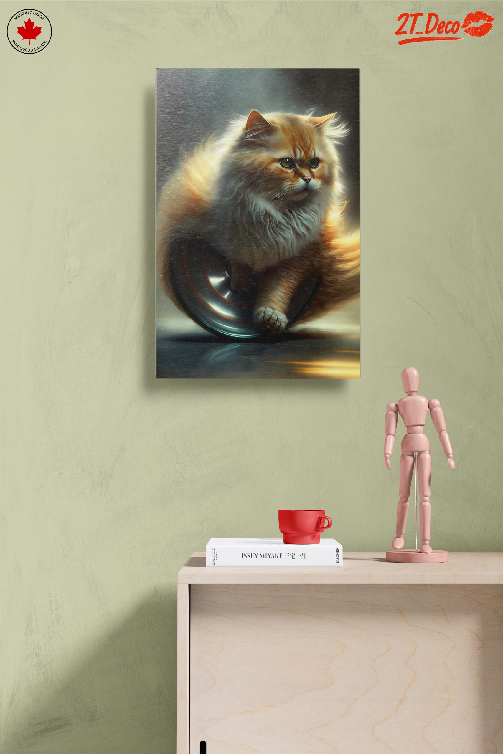 Fluffy Cat on a Silver Wheel - Image 14