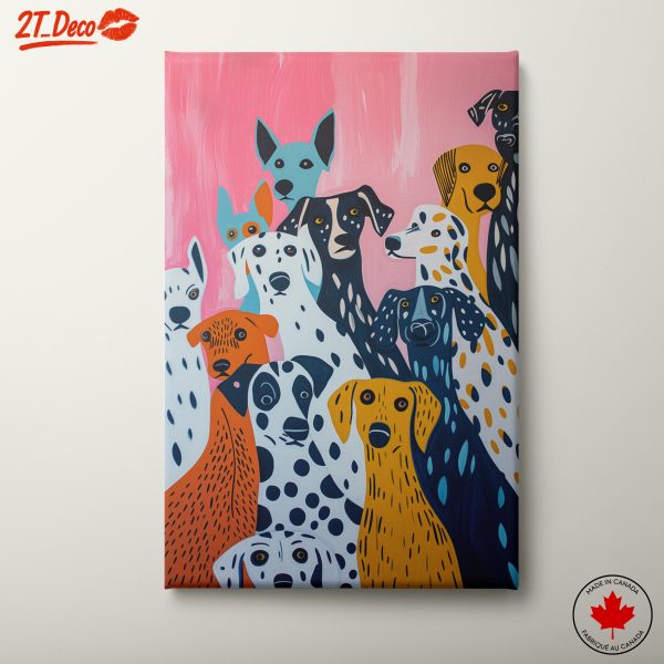 Colorful Cute Dog Illustration