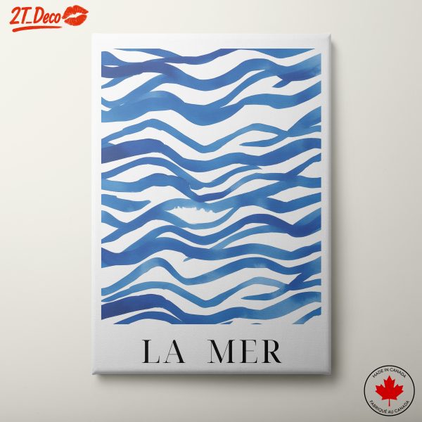 Abstract Ocean Waves Art