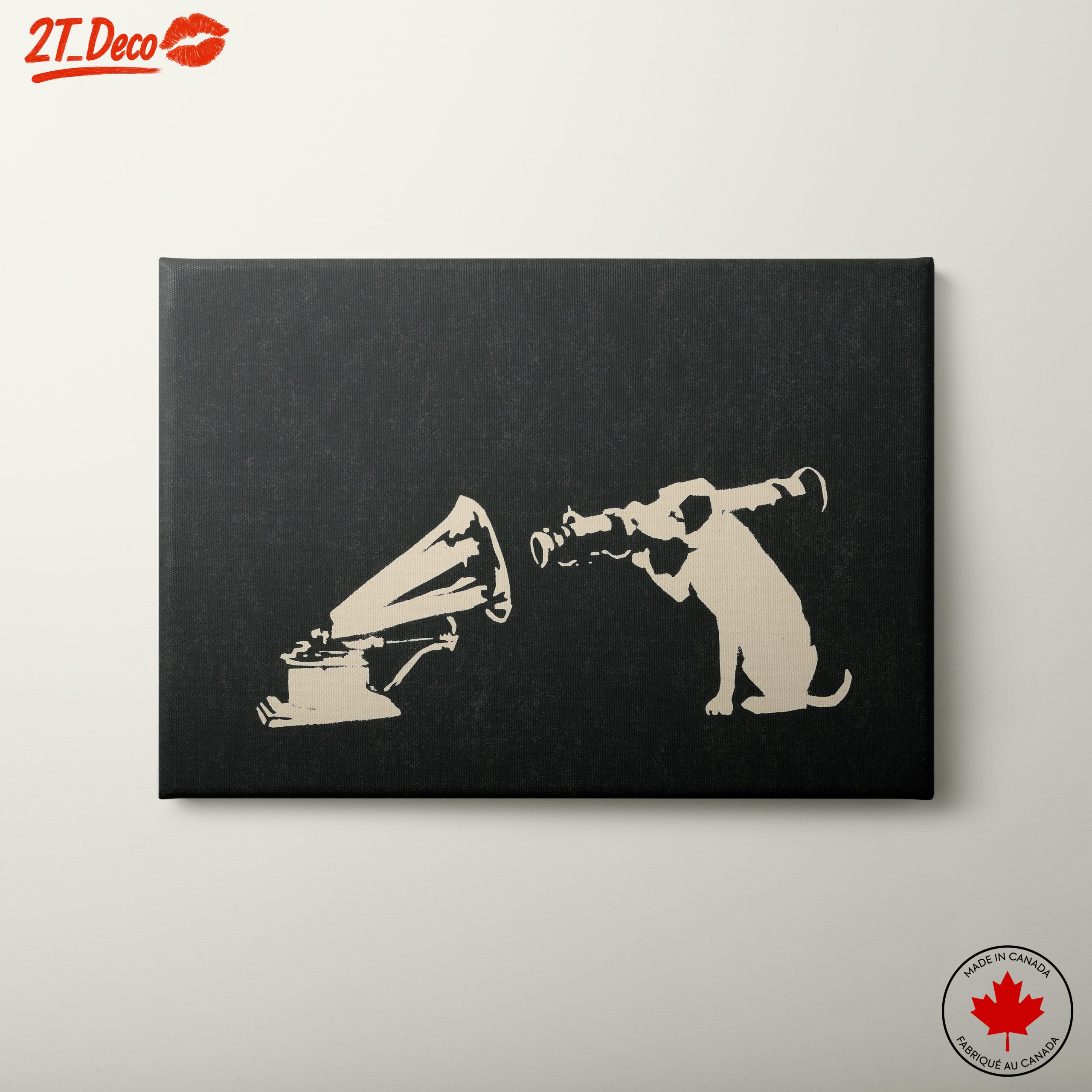 Artistic Depiction of Music and a Dog