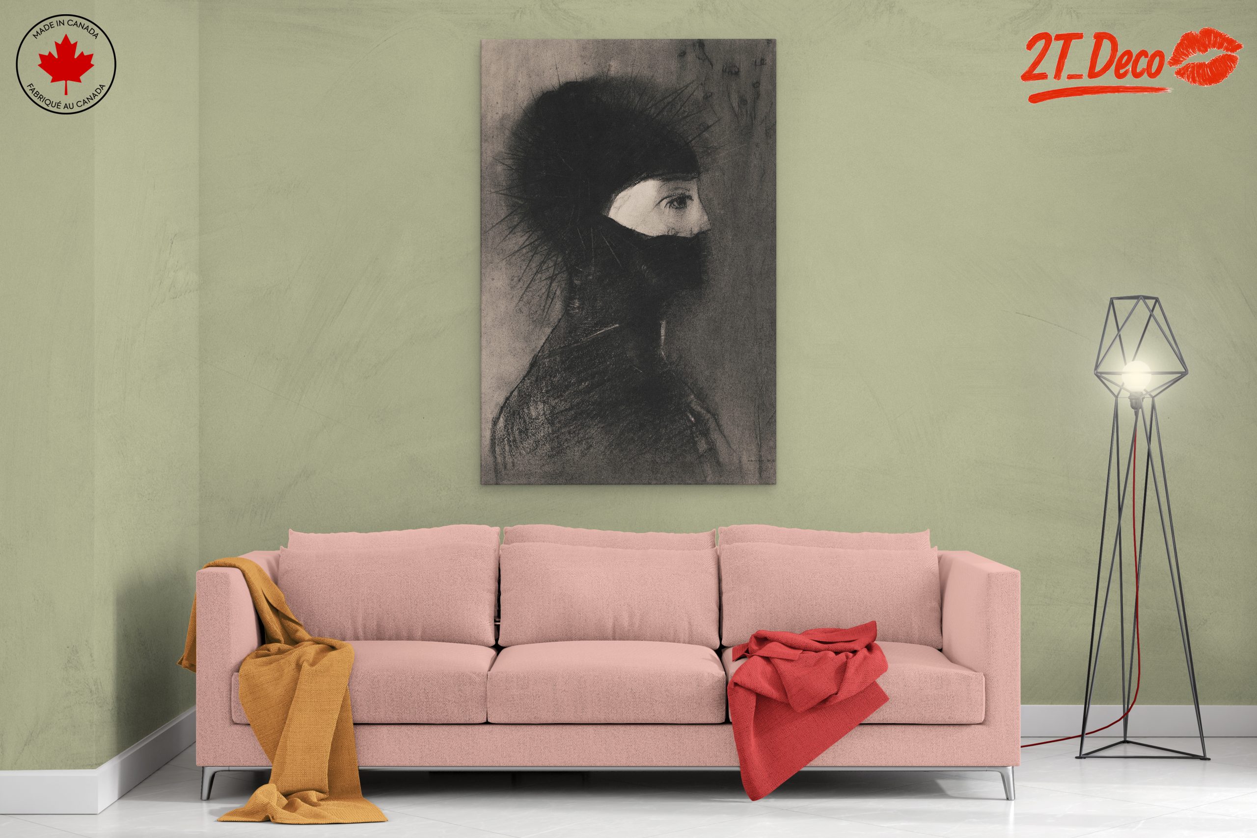 Stylized Contemporary Portrait with Spikes - Image 2