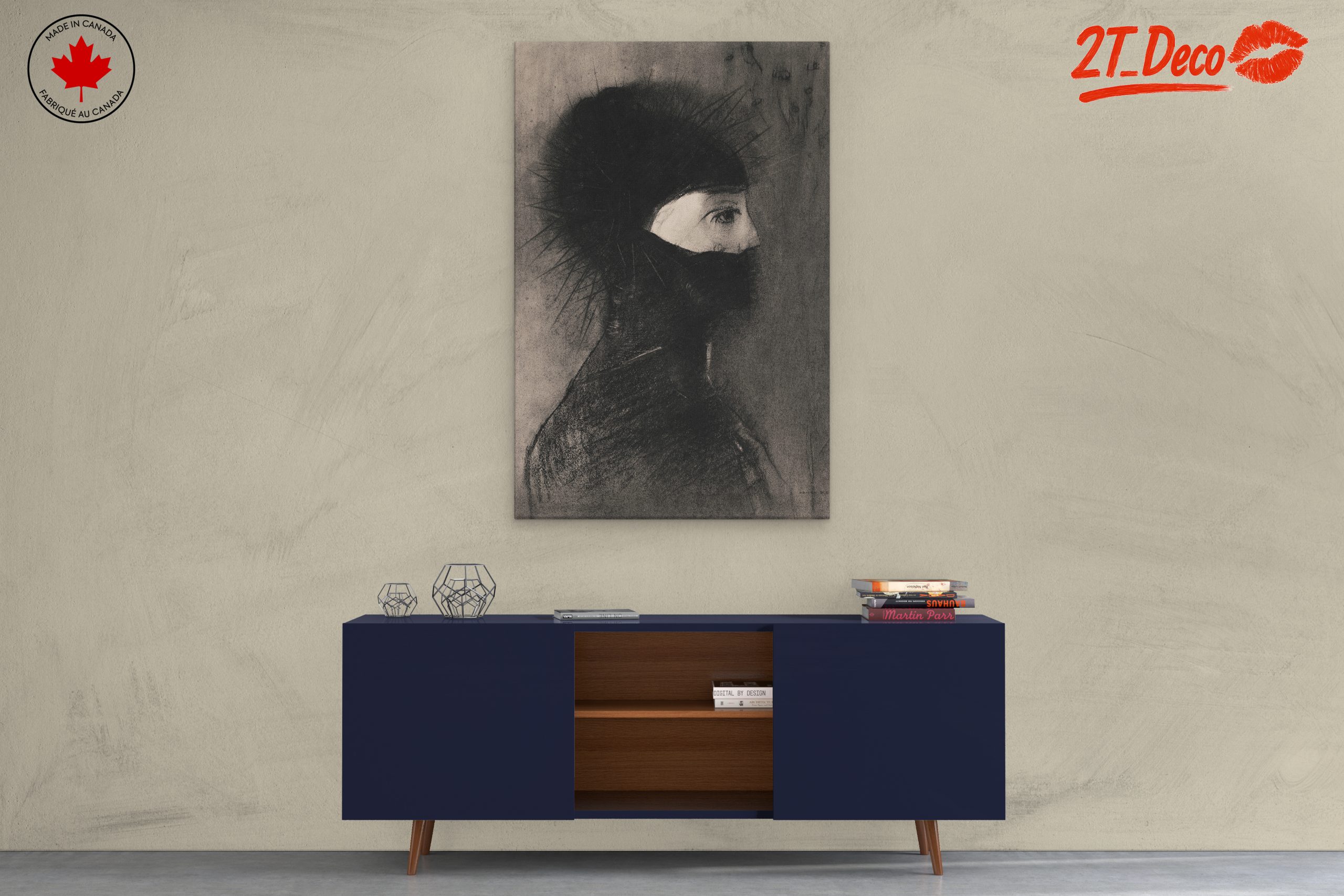 Stylized Contemporary Portrait with Spikes - Image 3