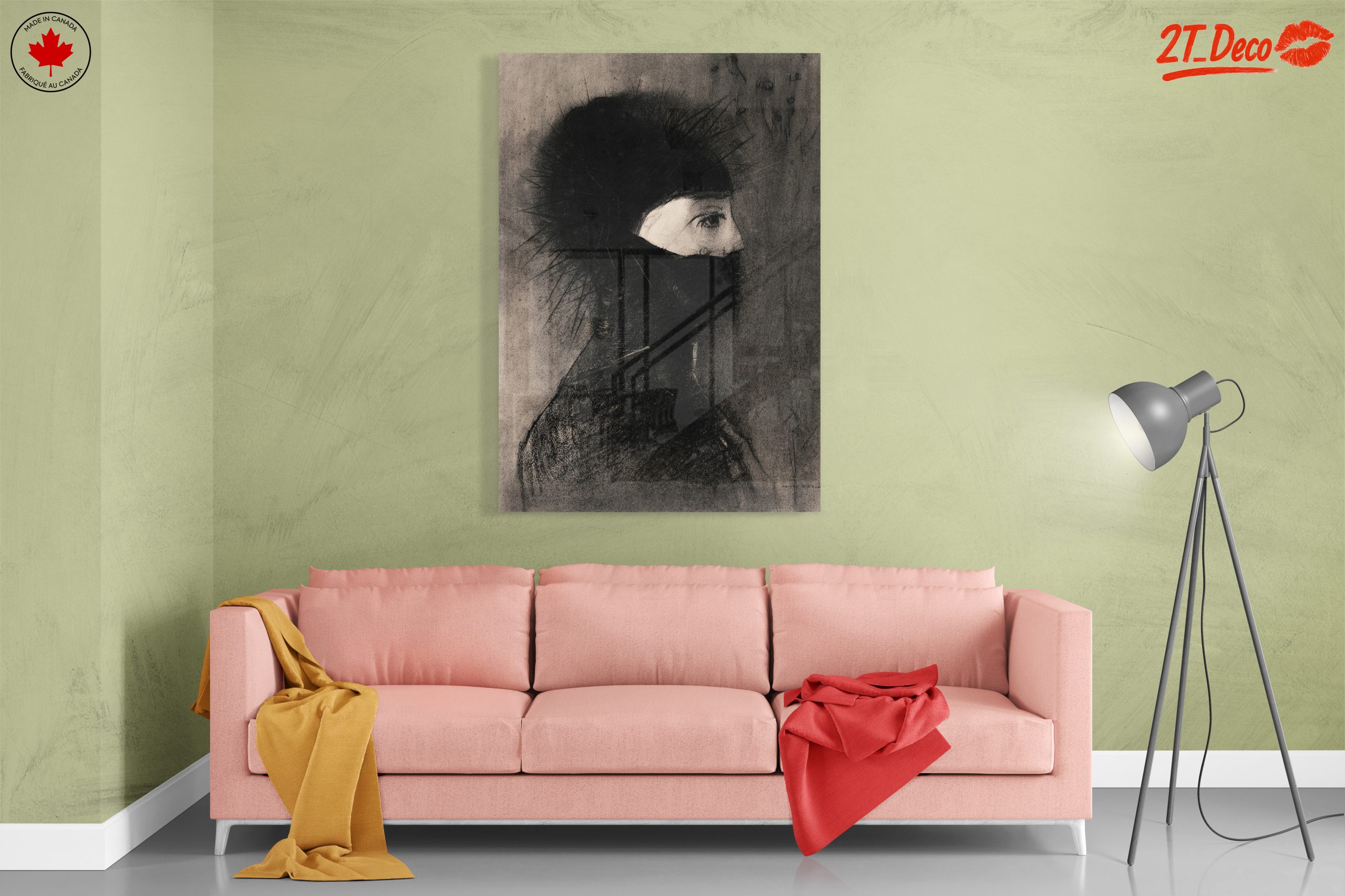 Stylized Contemporary Portrait with Spikes - Image 7