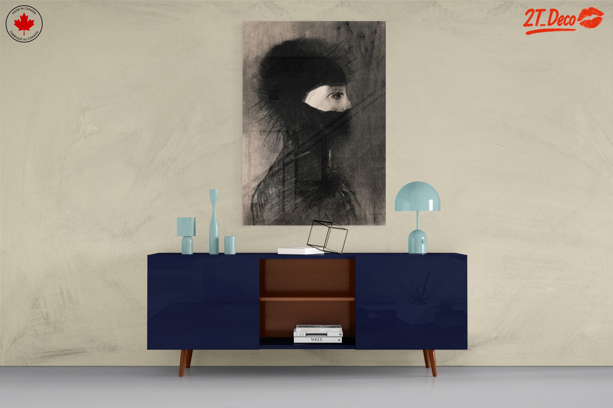 Stylized Contemporary Portrait with Spikes - Image 8