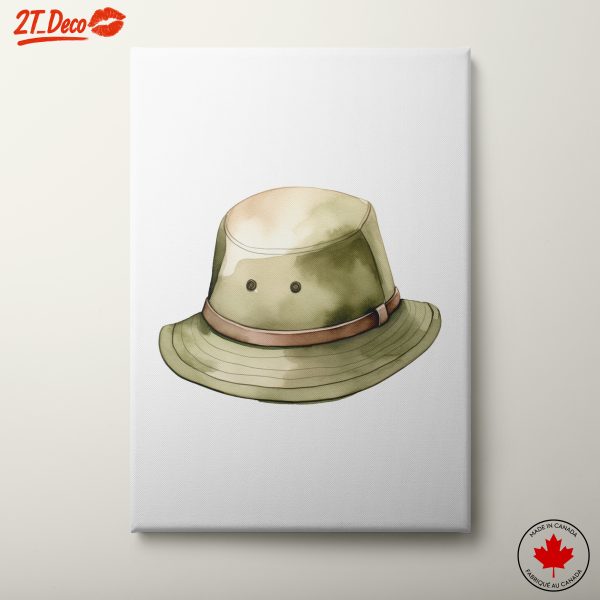 Watercolor Botanical Hat Illustration